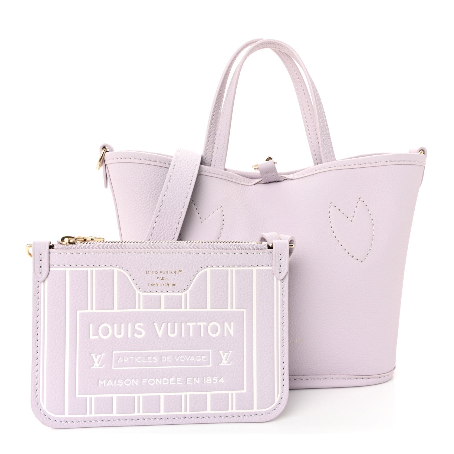 Monogram Neverfull Inside Out Bandouliere BB Misty Lilac