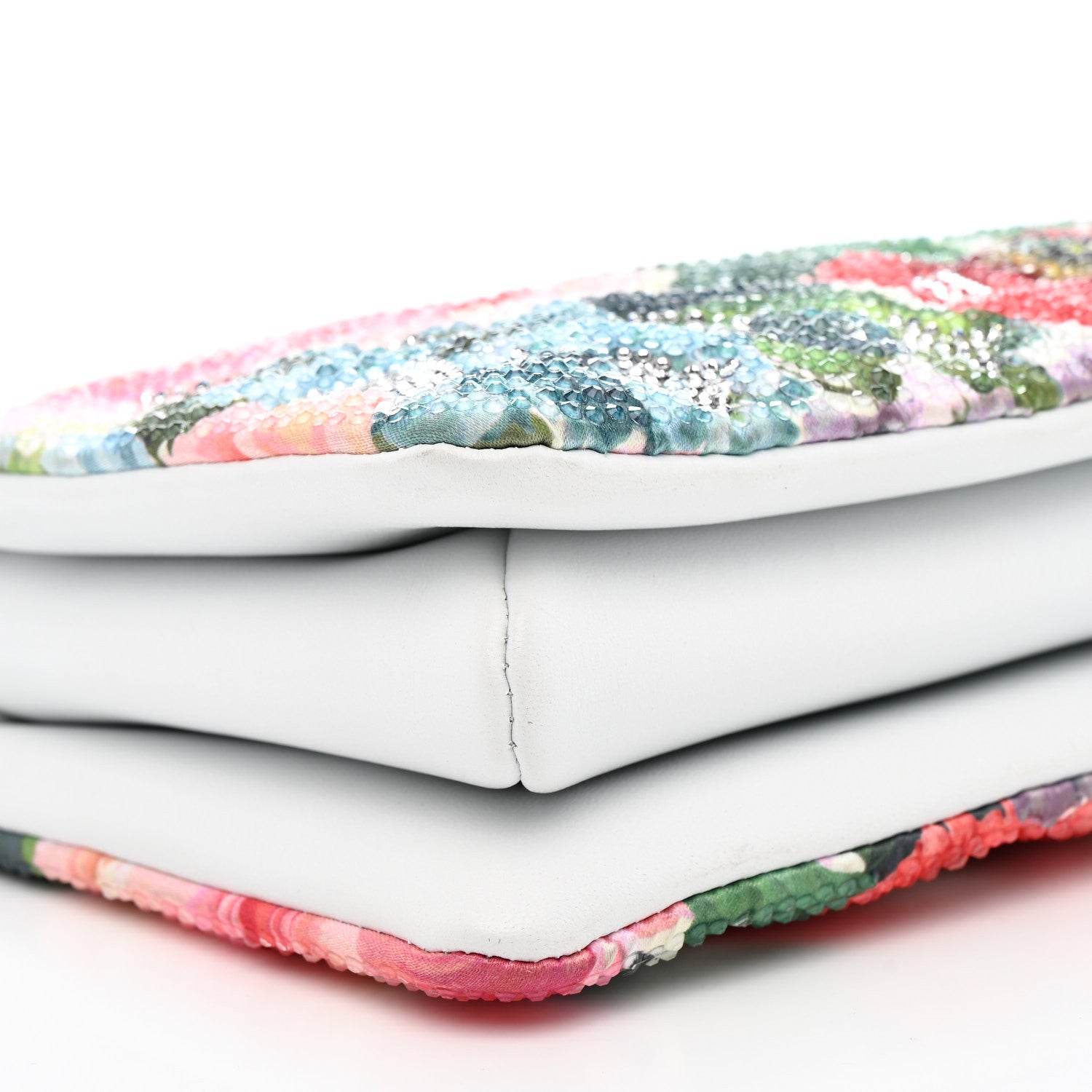 Satin Crystal Embellished Monogram Coussin BB Multicolor