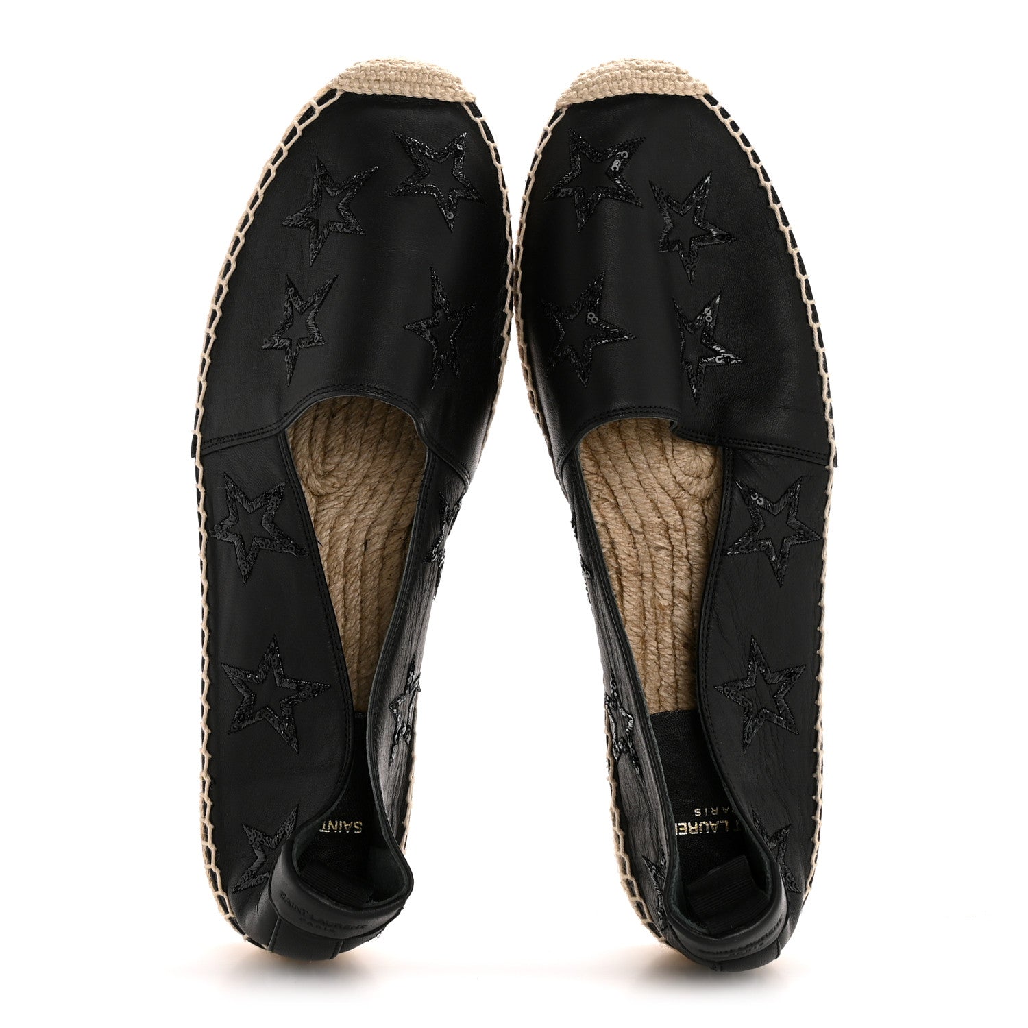 Nappa Sequins Star Espadrilles 40 Black