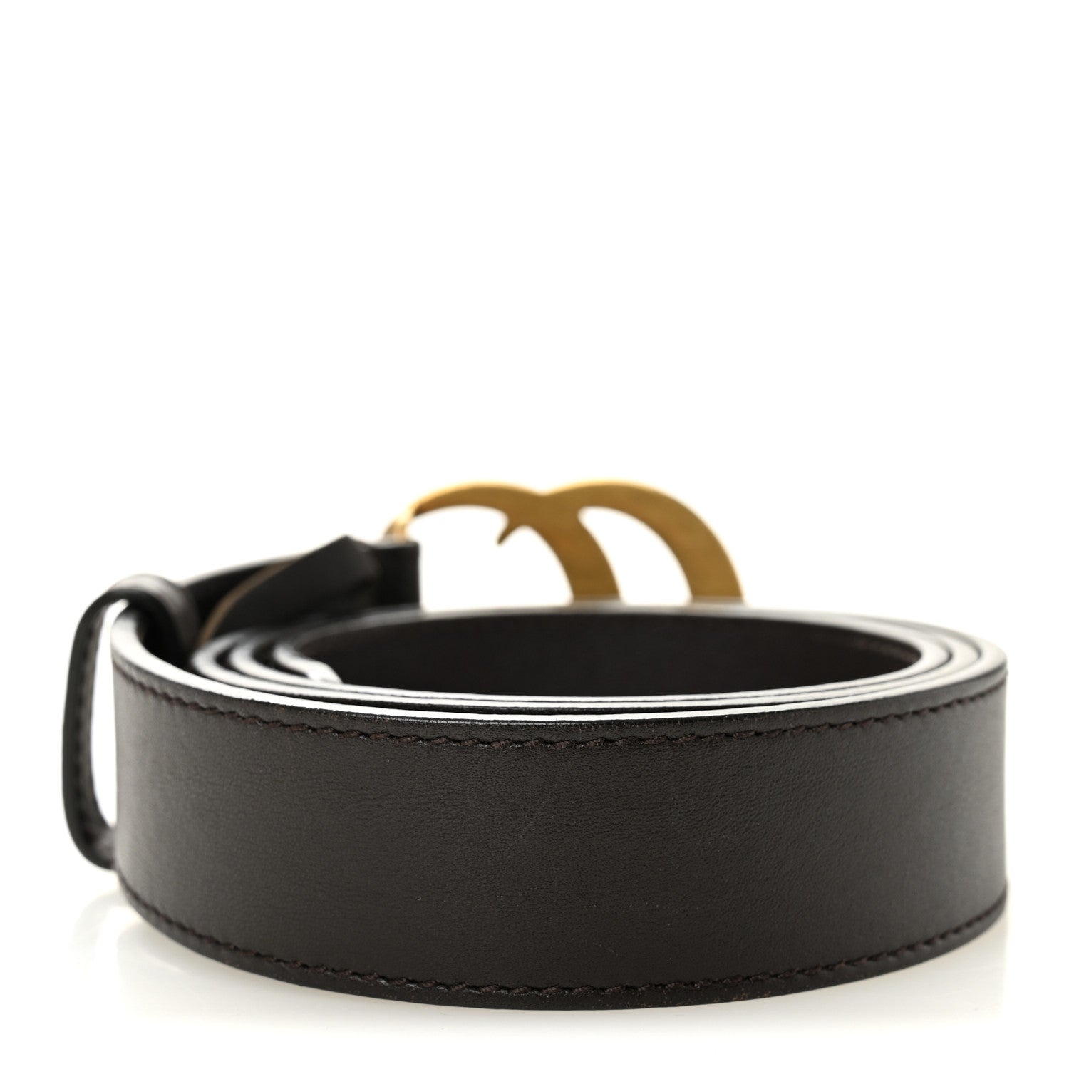 Moon Calfskin Double G 30mm Belt 85 34 Dark Cocoa