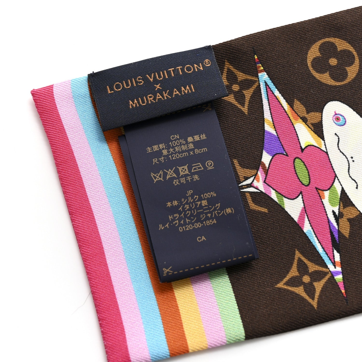LV X TM Silk Monogram Superflat Character Bandeau Brown