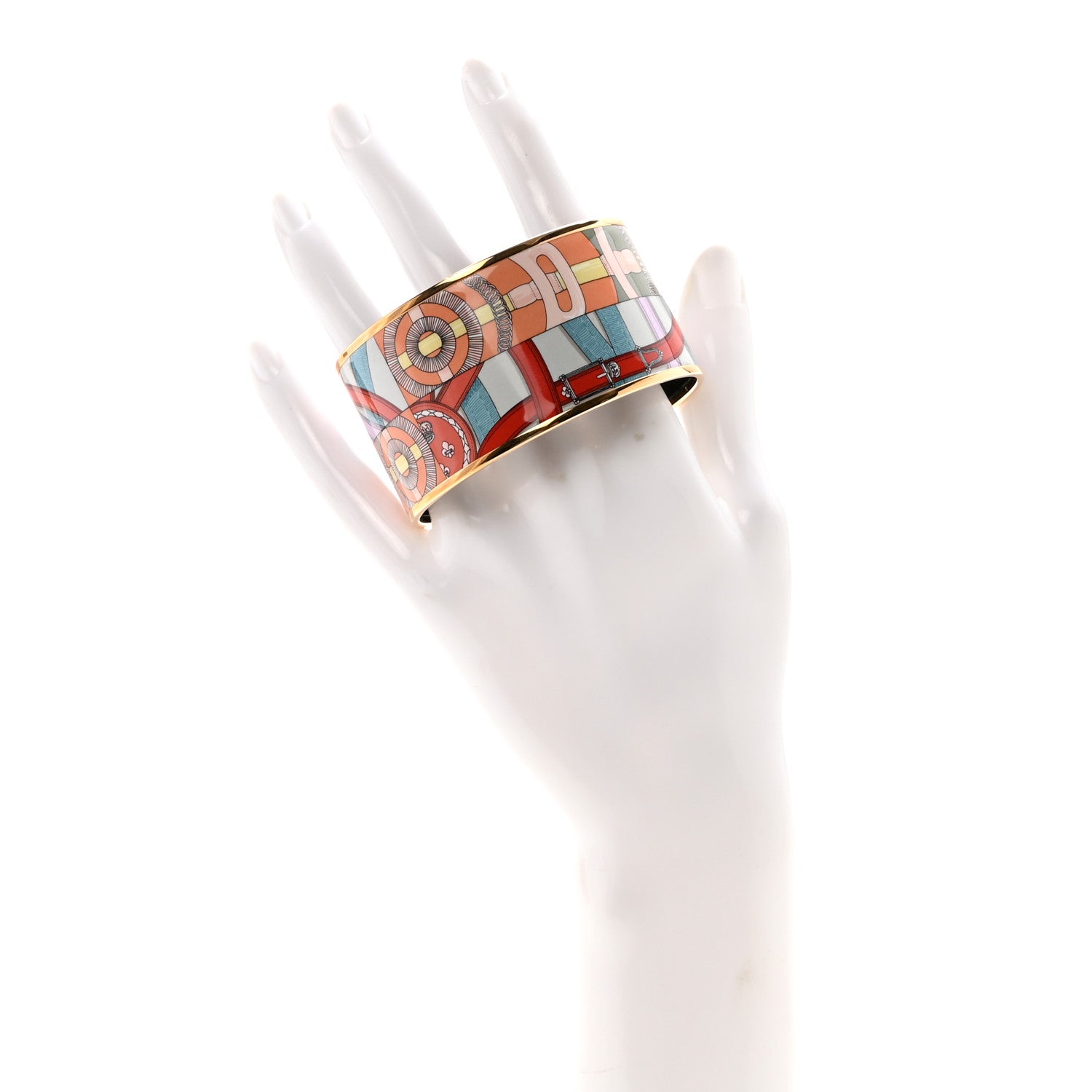Enamel Printed Extra Wide Bracelet 65