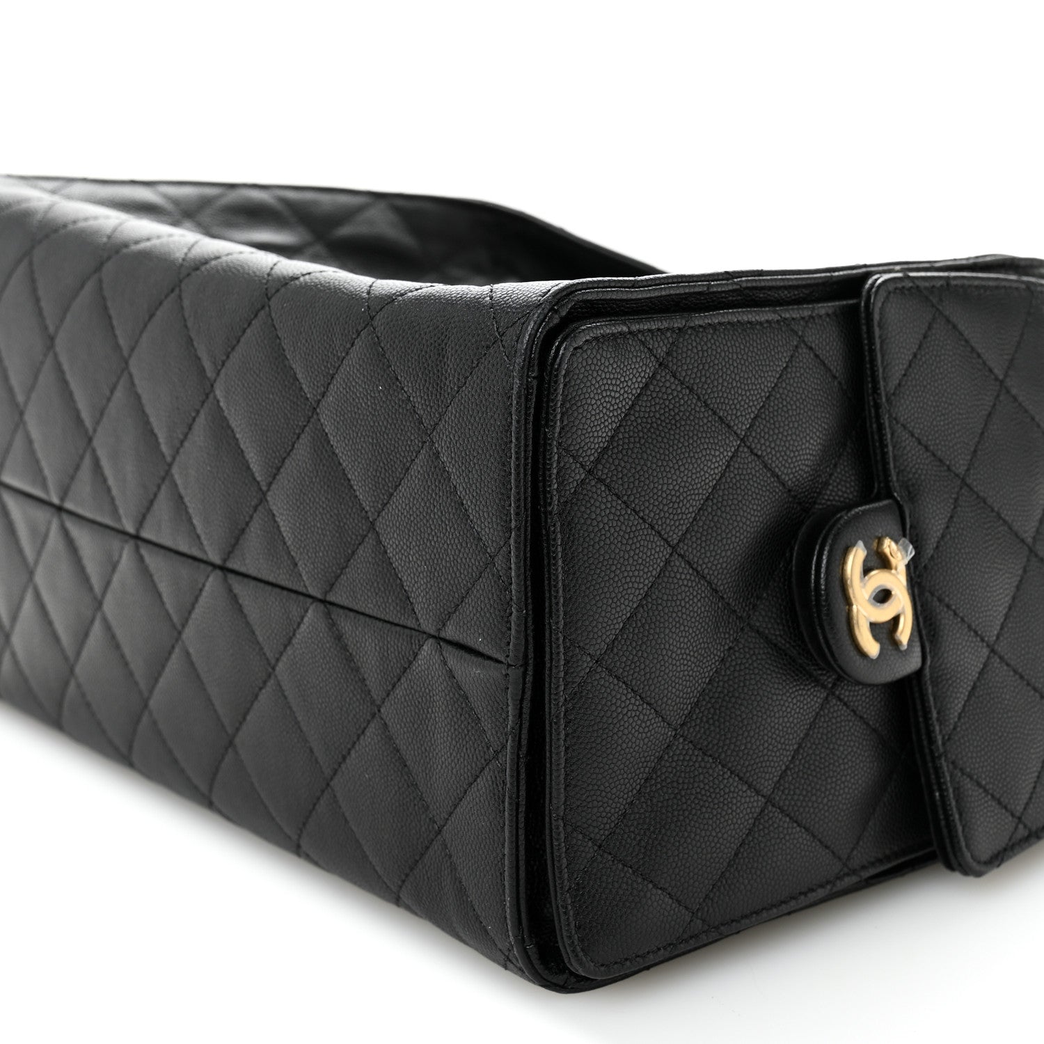 Caviar Quilted Medium Chanel 25 Handbag Black