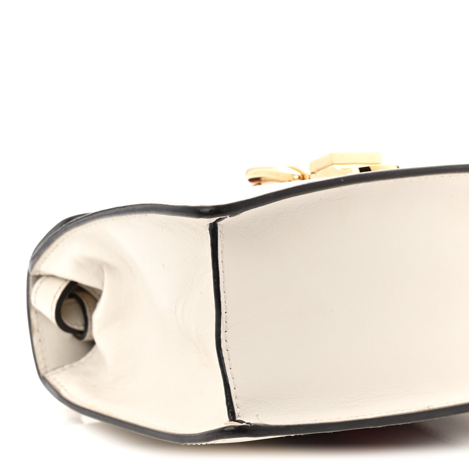 Calfskin Mini Sylvie Top Handle Bag White