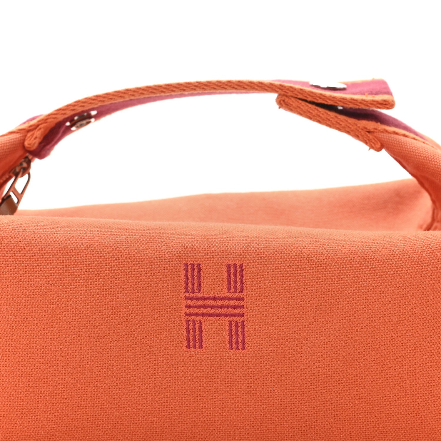 Canvas Small Bride-A-Brac Pouch Orange Burgundy