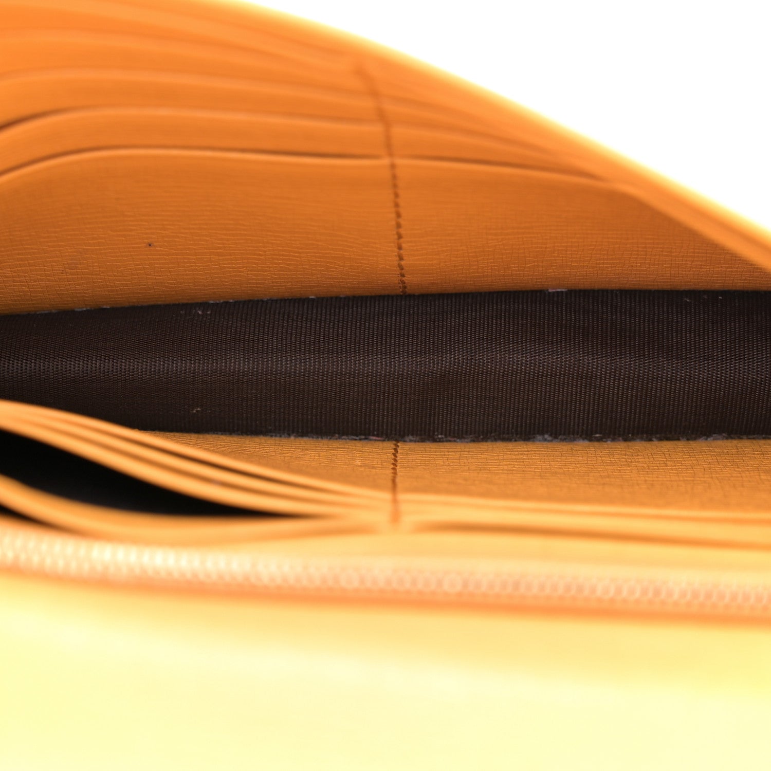 Textured Calfskin Medium Betty Chain Wallet Yellow