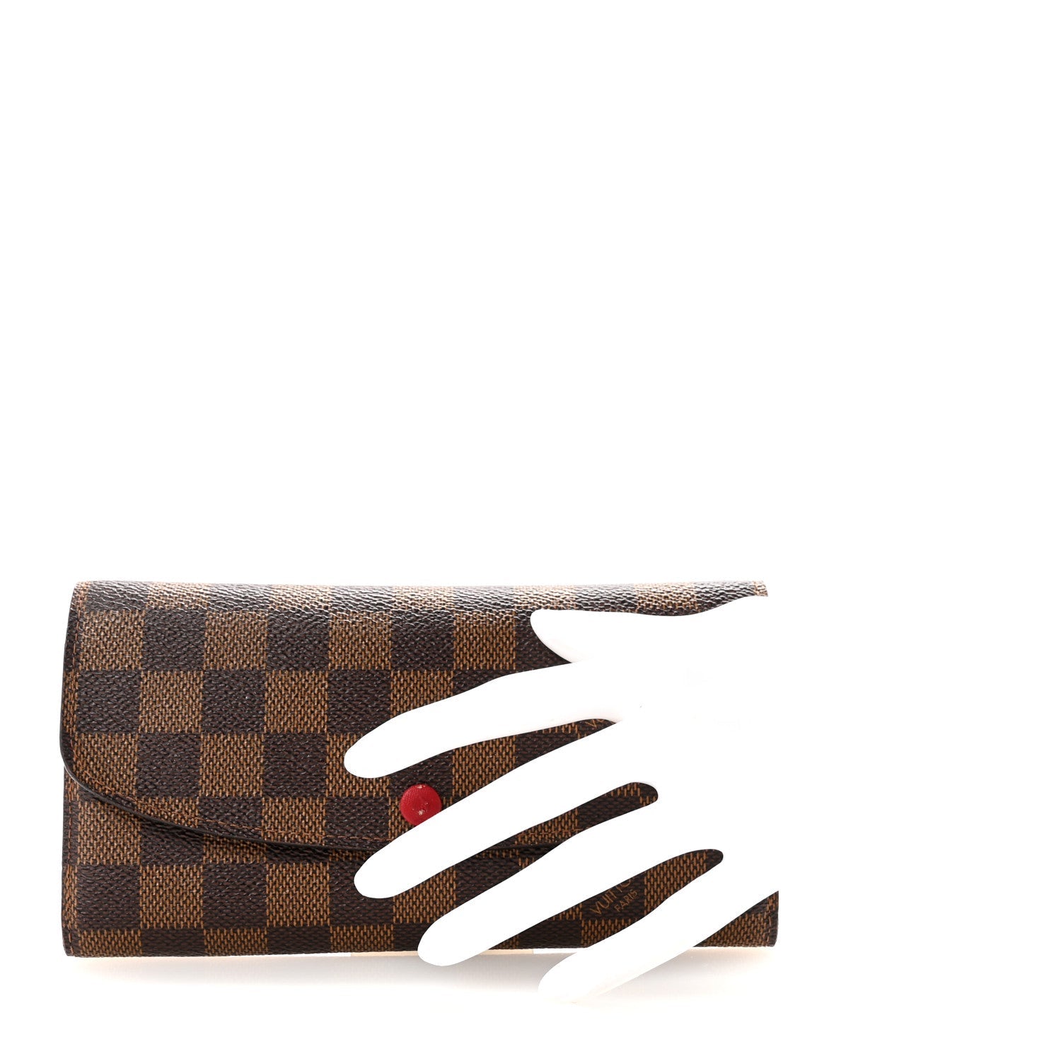 Damier Ebene Emilie Wallet Red