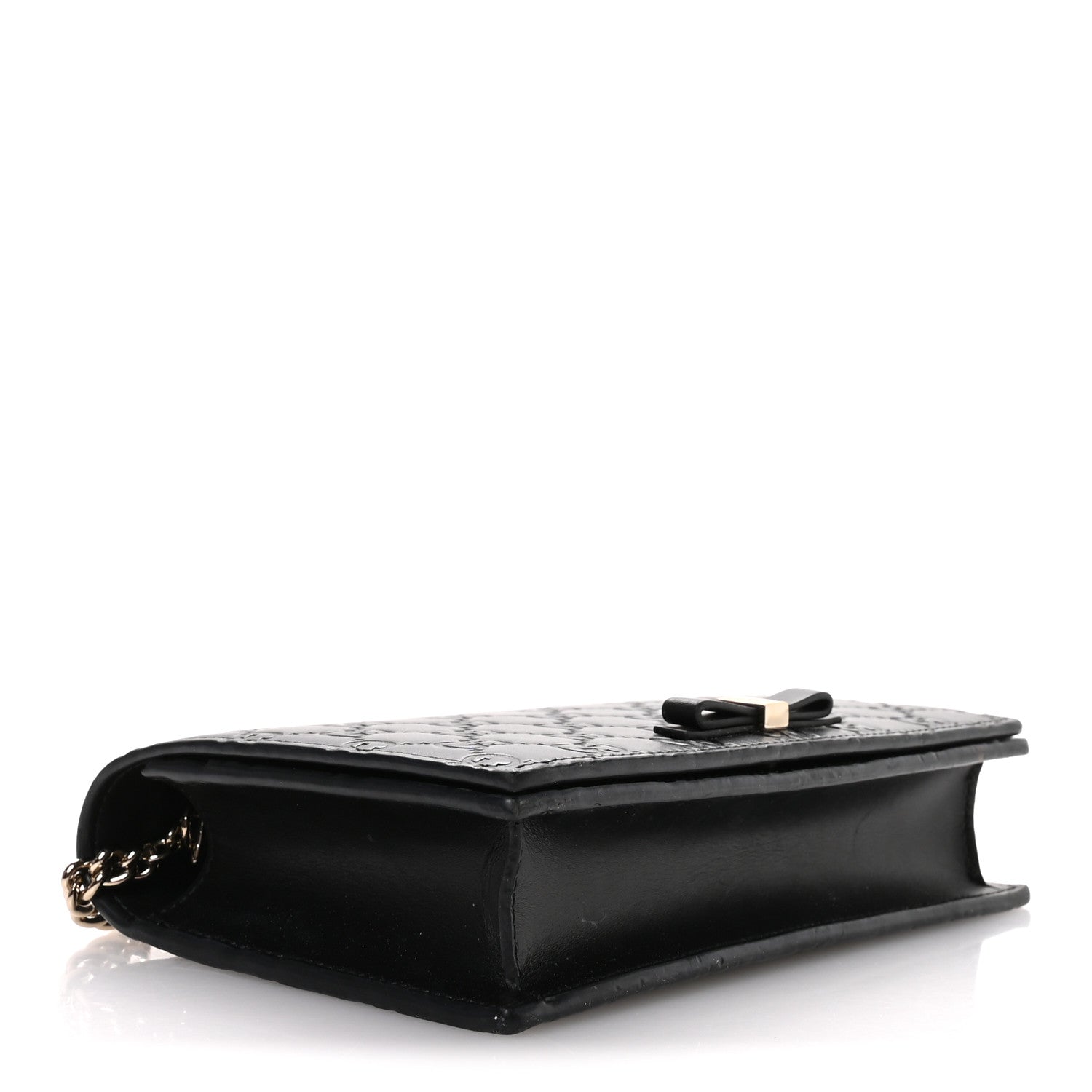 Guccissima Signature Bowy Chain Wallet Black
