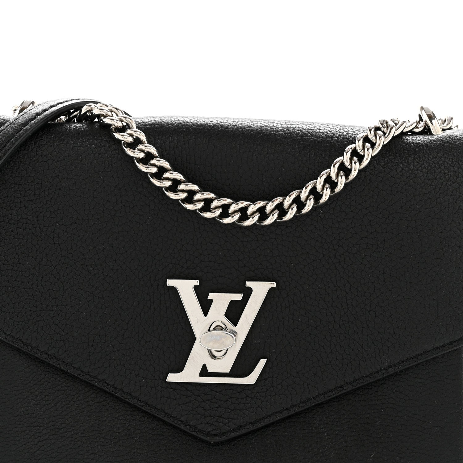 Soft Calfskin My Lockme Chain Bag BB Black