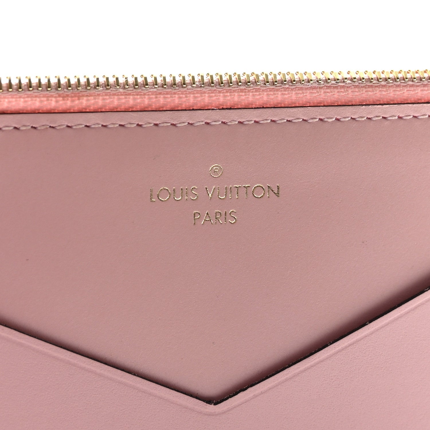 Calfskin Jeanne Wallet Zippered Insert Rose Ballerine