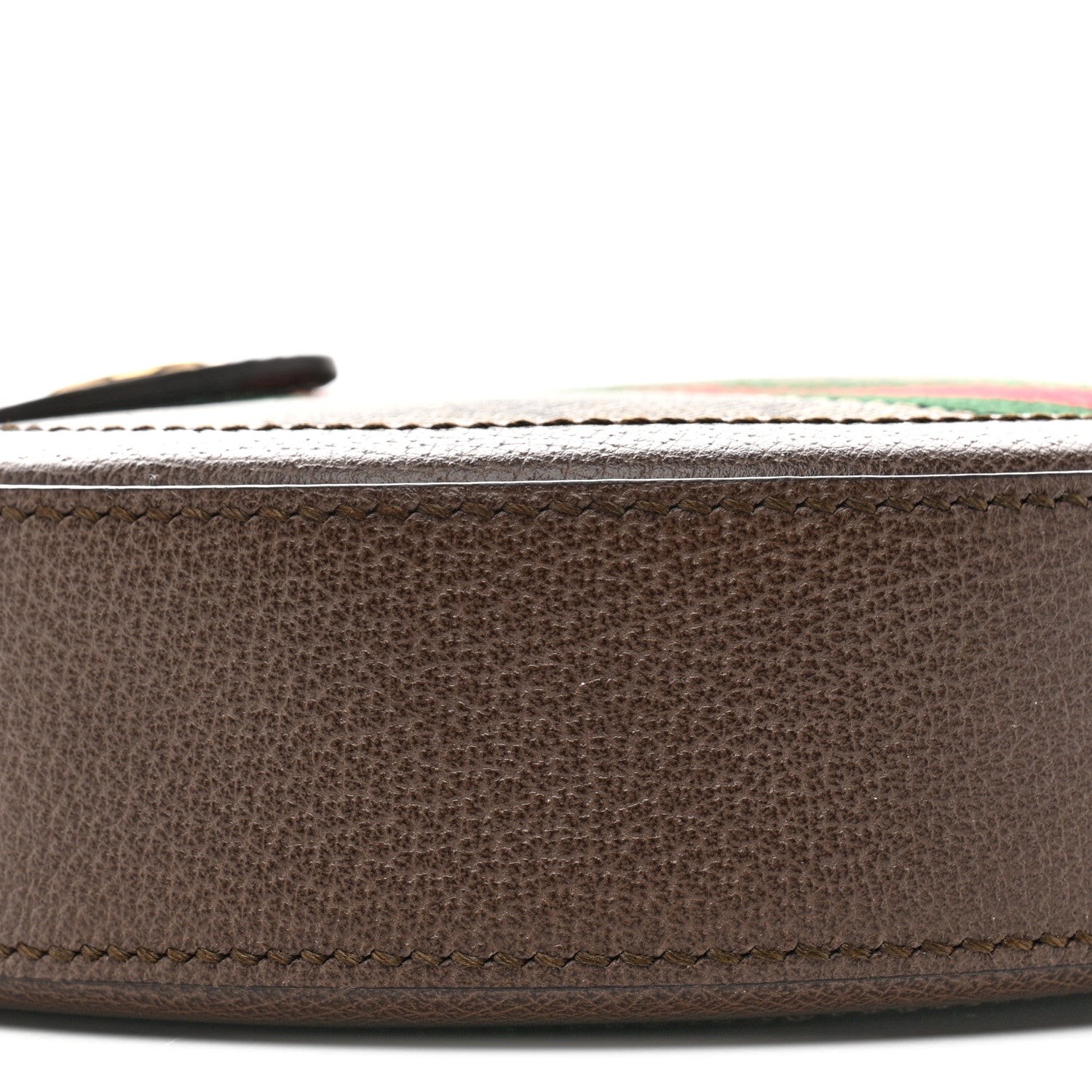 GG Supreme Monogram Web Mini Ophidia Round Shoulder Bag Brown