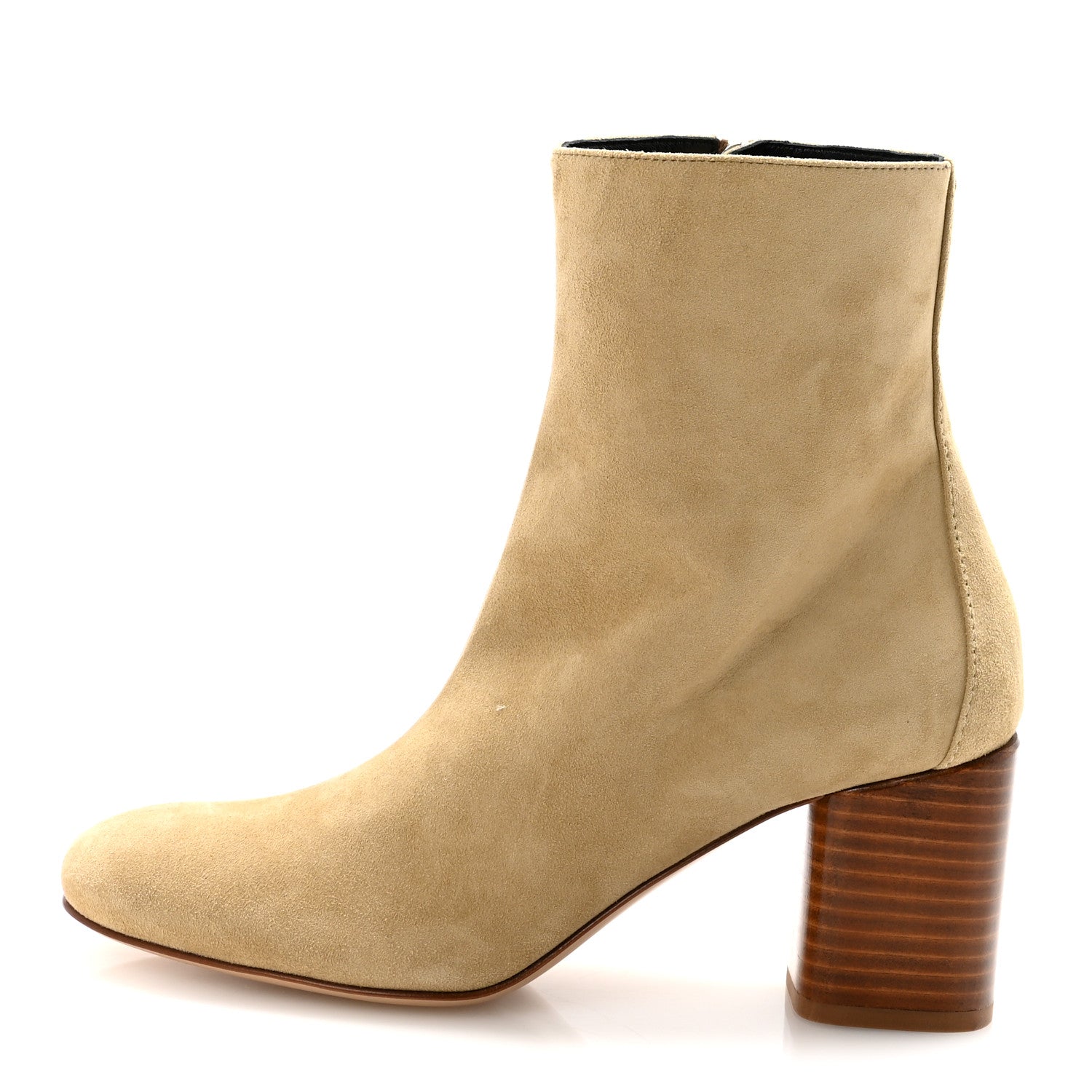 Suede Goatskin Licol 70 Ankle Boots 38.5 Beige Lin