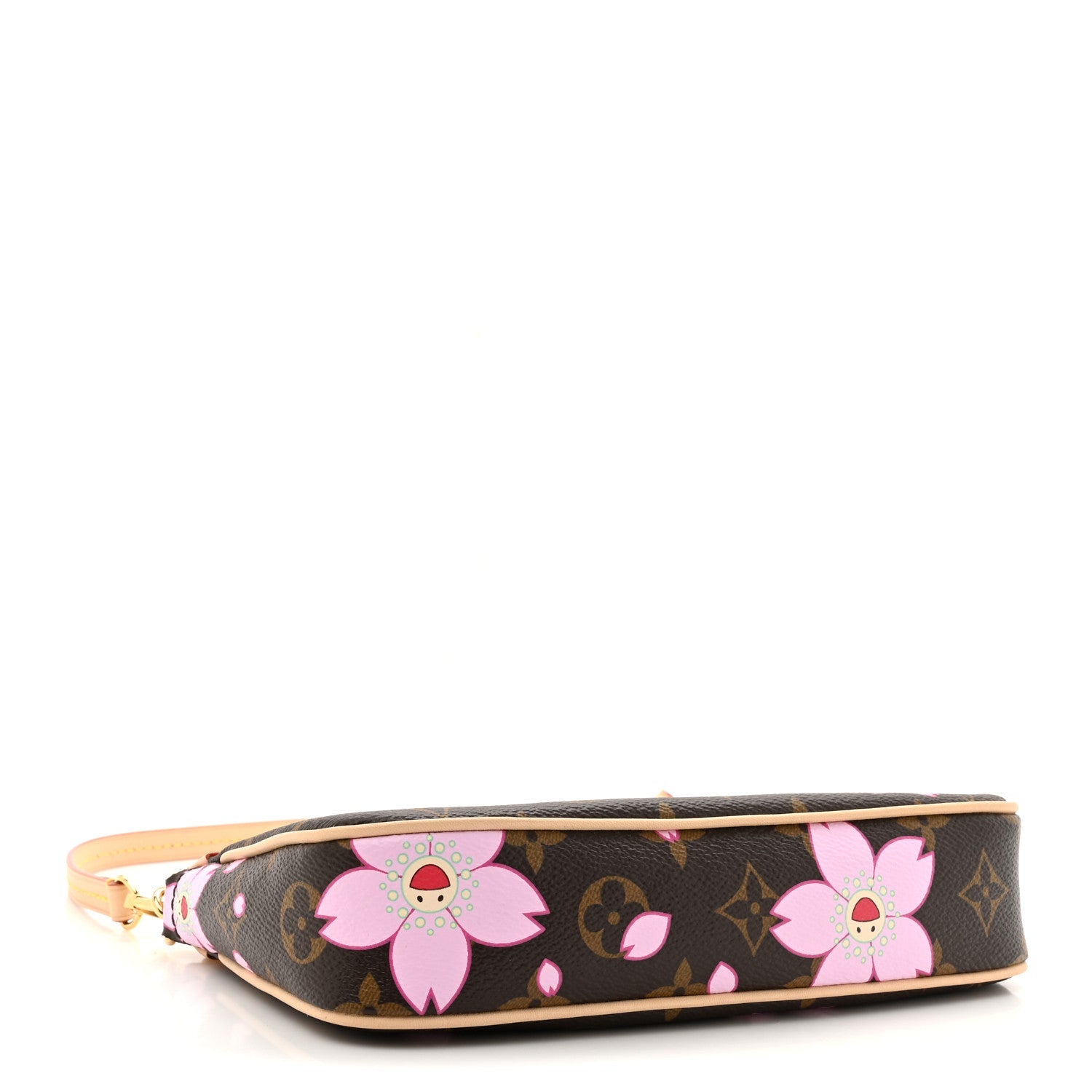 LV X TM Monogram Cherry Blossom Pochette Accessories Sakura Brown