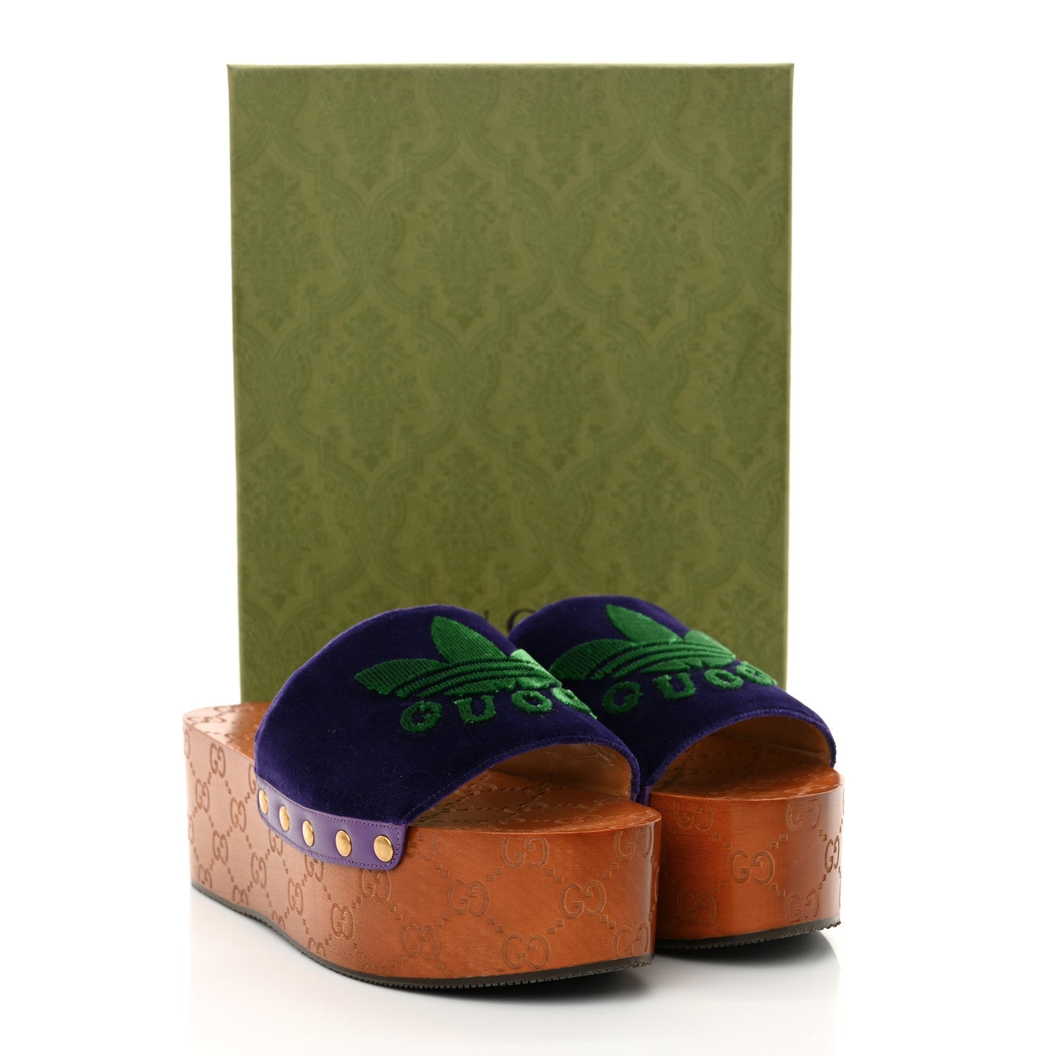 X ADIDAS Soft Velvet Malaga Kid Womens Platform Sandals 39.5  Iris Extreme