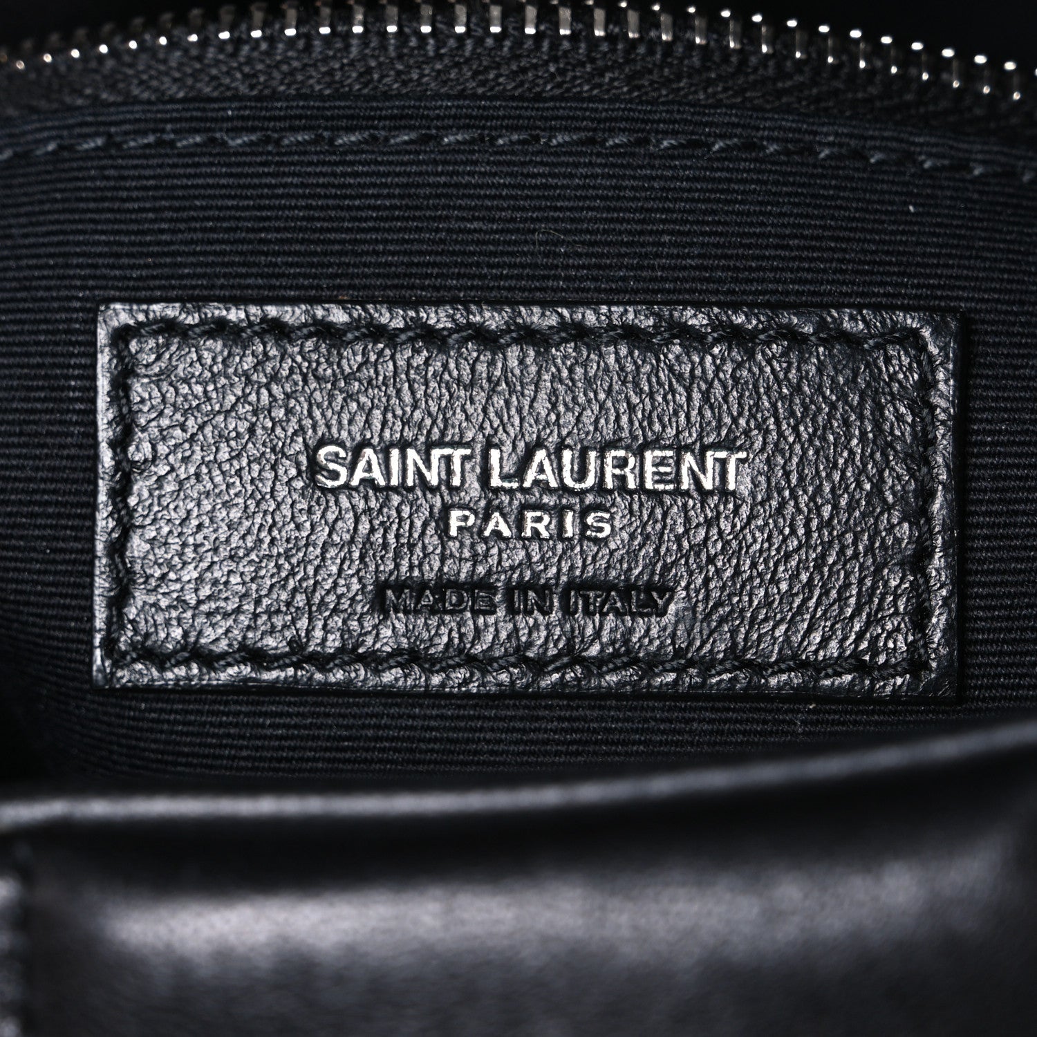 Lambskin Quilted Small Loulou Puffer Monogram Chain Satchel Black