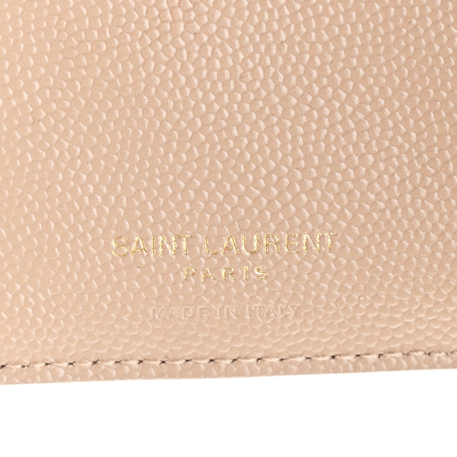 Grain De Poudre Matelasse Chevron Monogram Zipped Two-Part Wallet Dark Beige