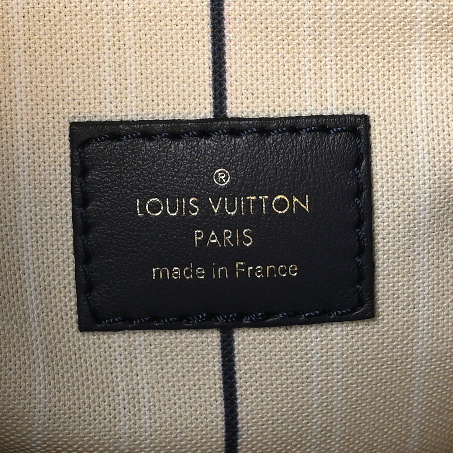 Canvas Calfskin Monogram On My Side PM Navy Blue