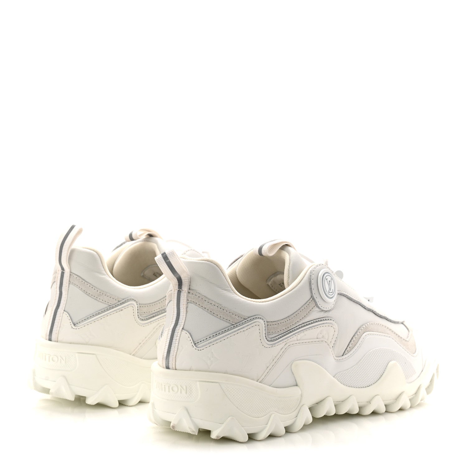 Suede Calfskin LV Rush Sneakers 37.5 White