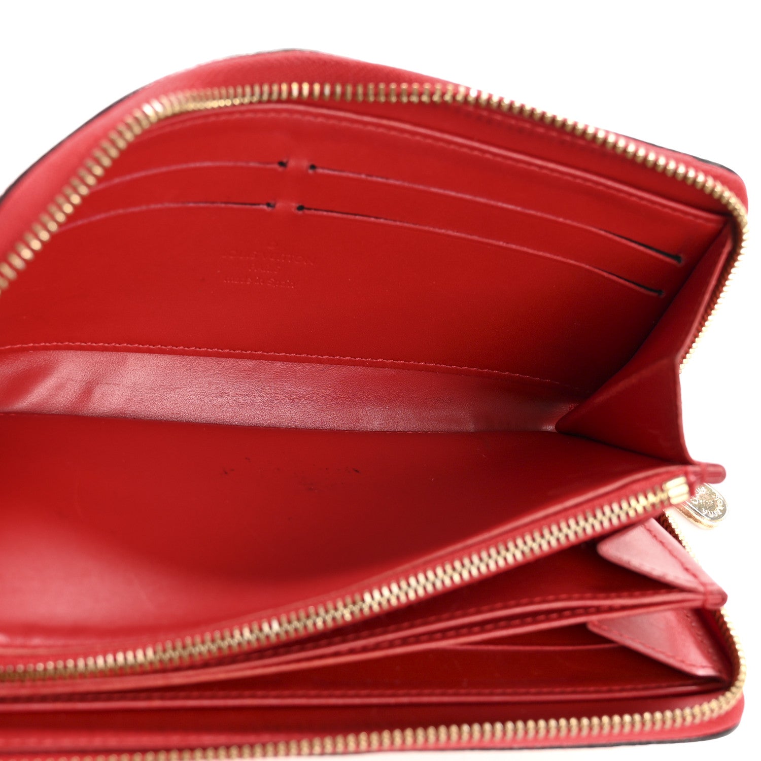 Patent Sweet Monogram Zippy Wallet Pomme D'Amour