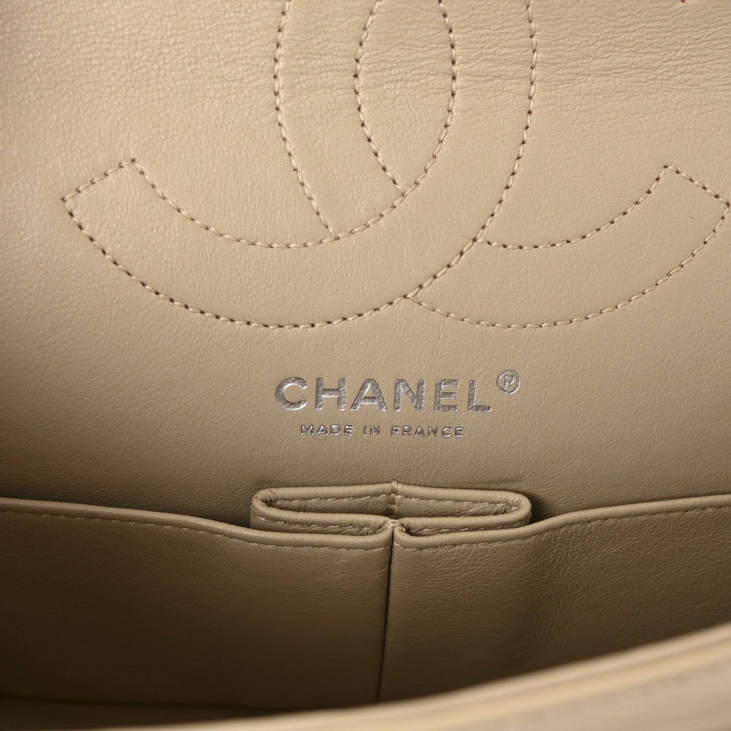 Aged Calfskin Quilted 2.55 Reissue 225 Flap Light Beige