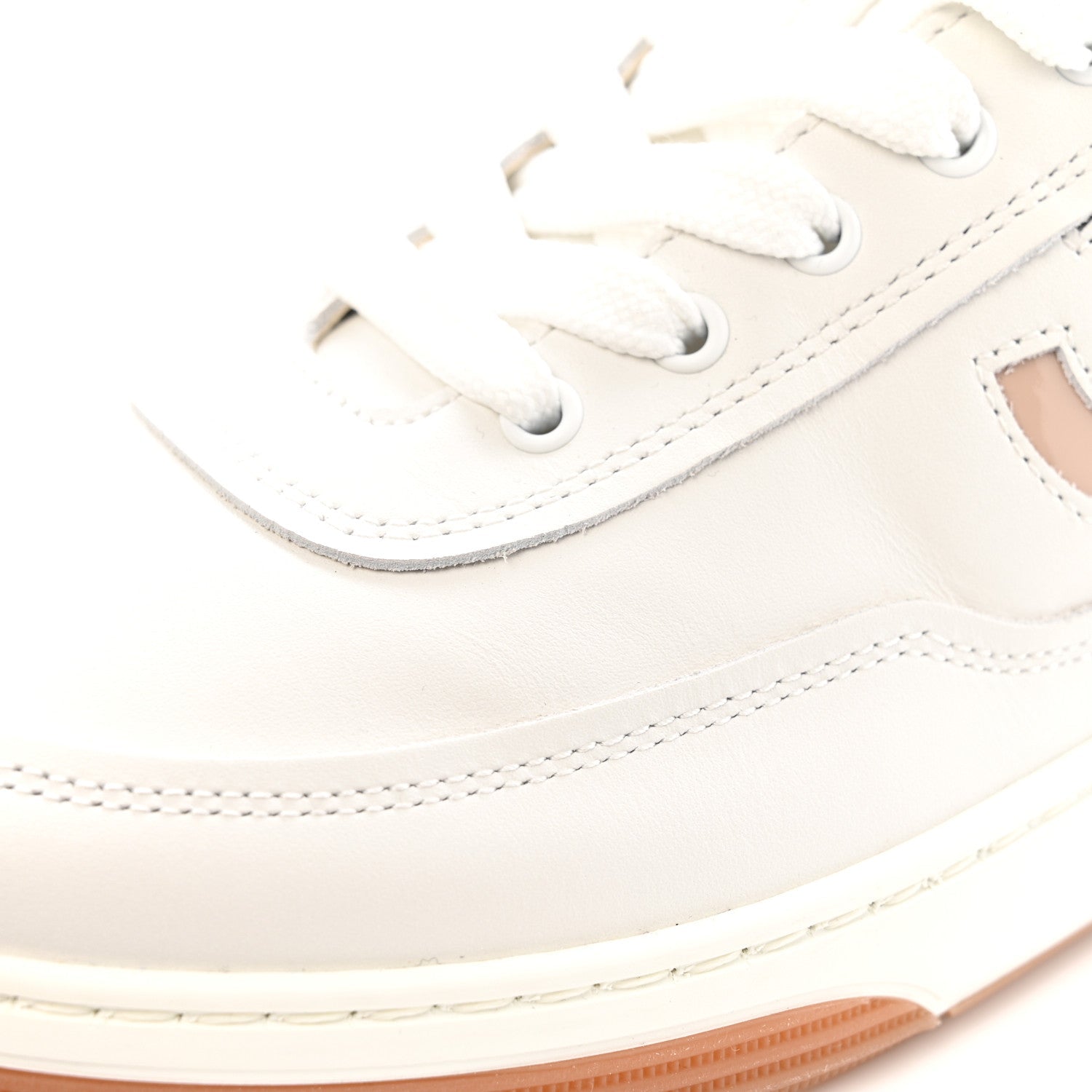 Calfskin Patent Womens CC Sneakers 36 White Burgundy Beige