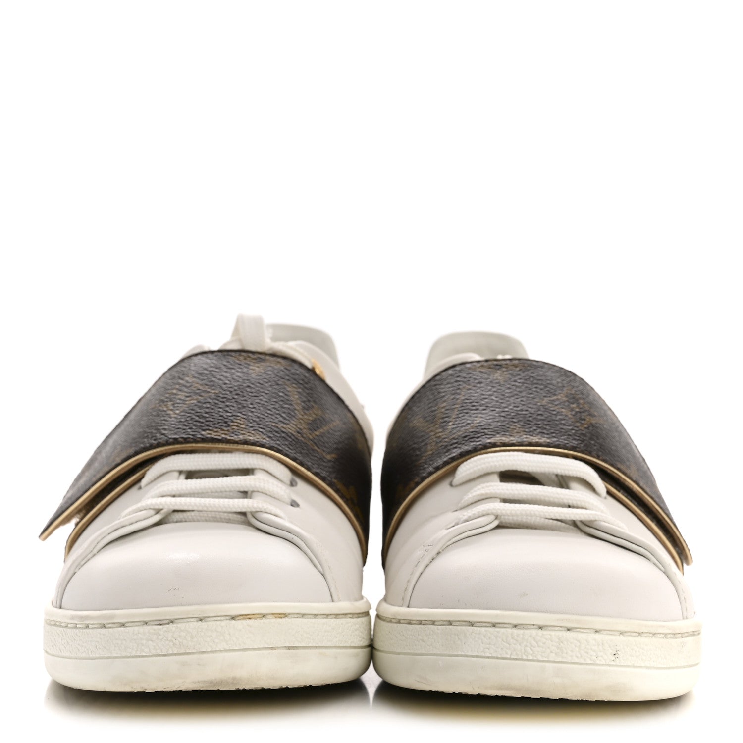 Calfskin Monogram Frontrow Sneaker 36 White