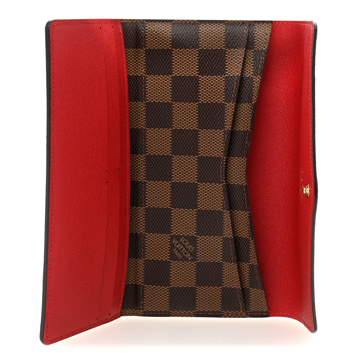 Damier Ebene Josephine Wallet Red
