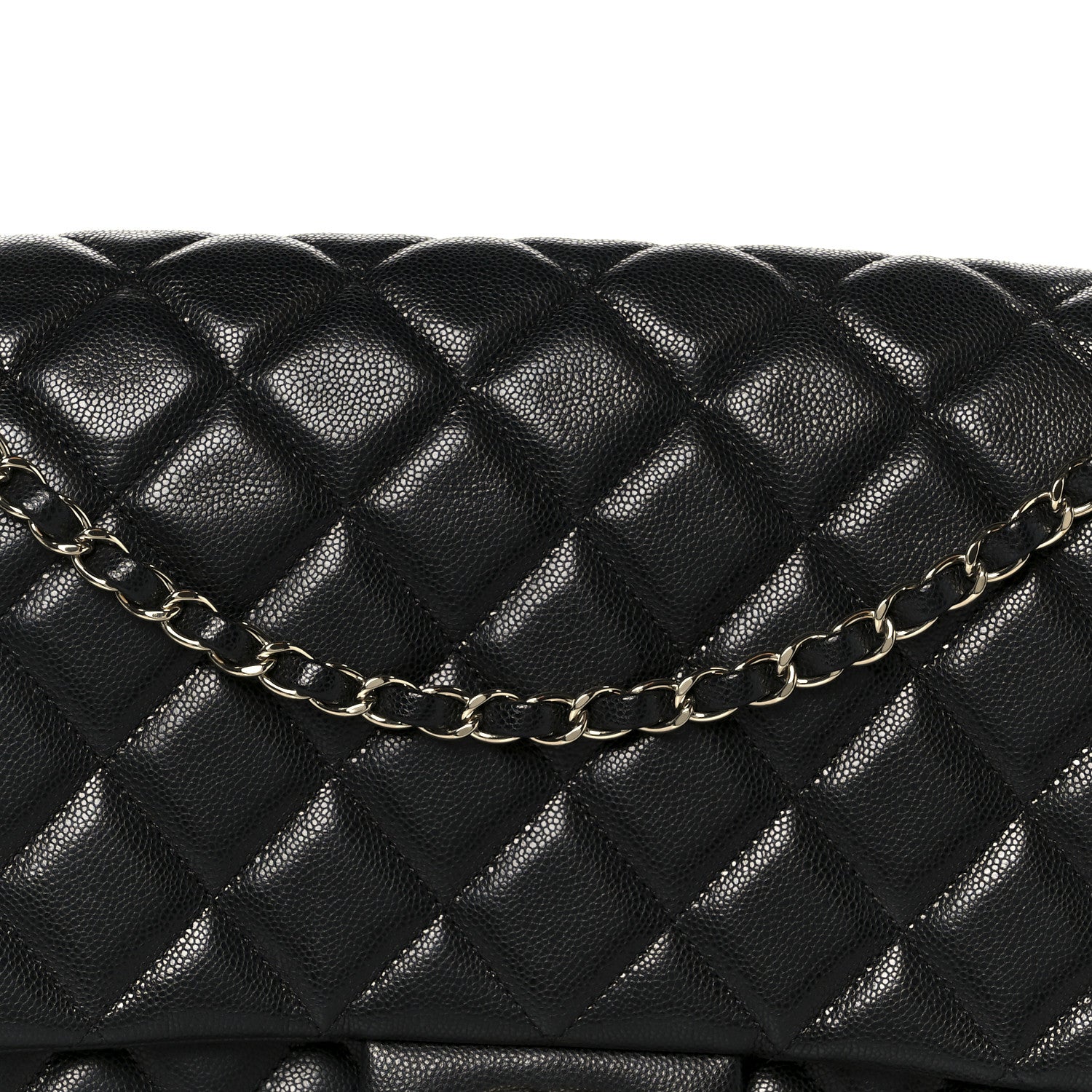 Caviar Quilted XXL Travel Flap Bag Black