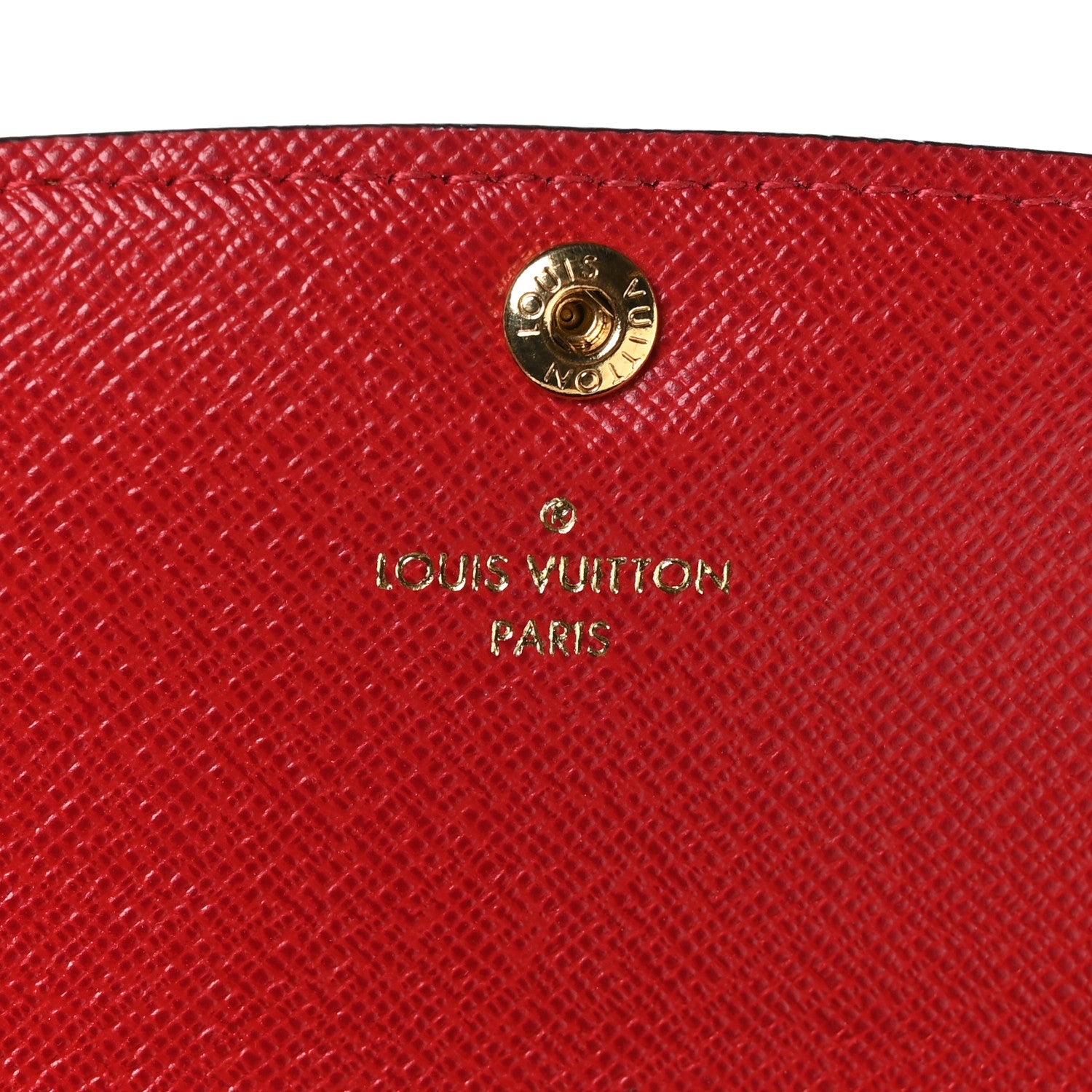 Damier Ebene Emilie Wallet Red