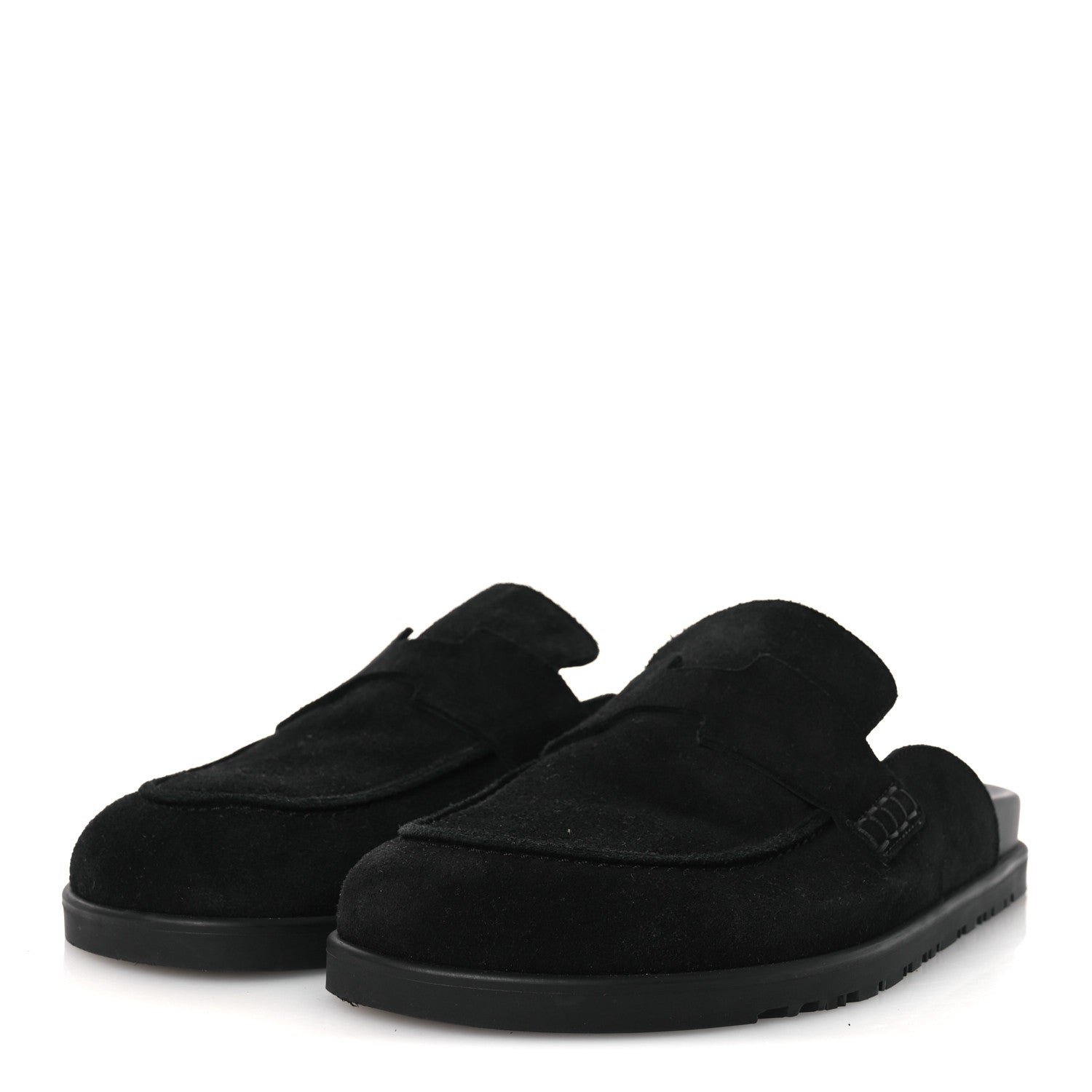 Suede Calfskin Go Mules 39 Black