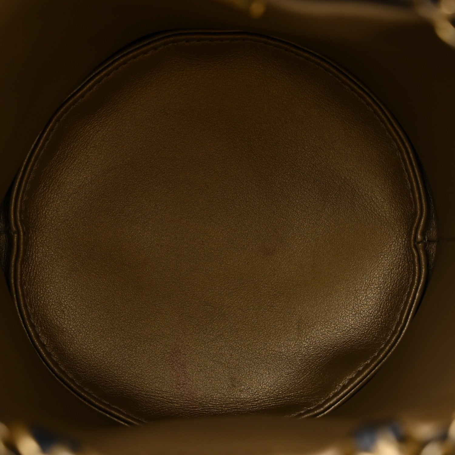 Lambskin Quilted Small Pearl Crush Bucket Bag Black