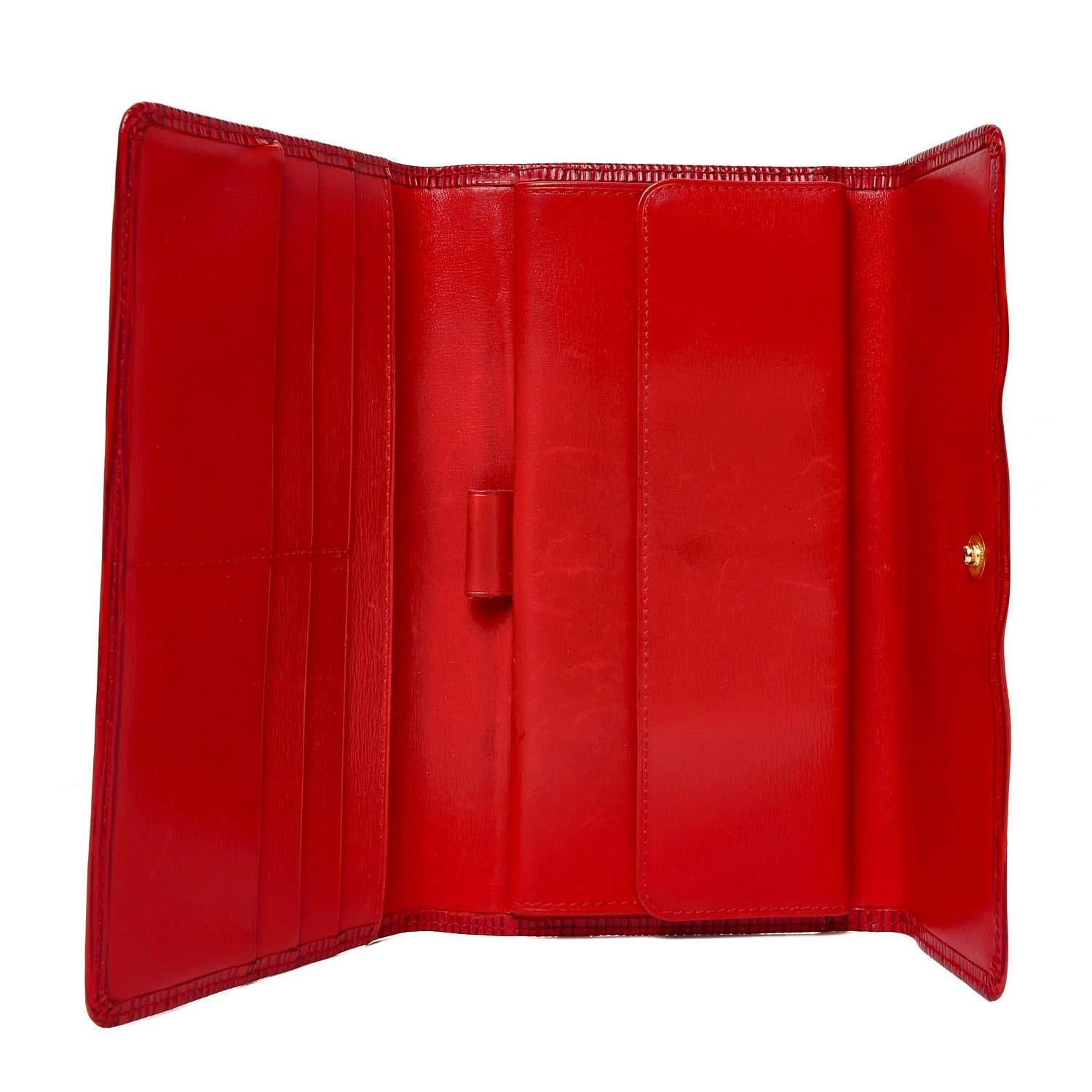 Epi Porte Tresor International Wallet Castillan Red