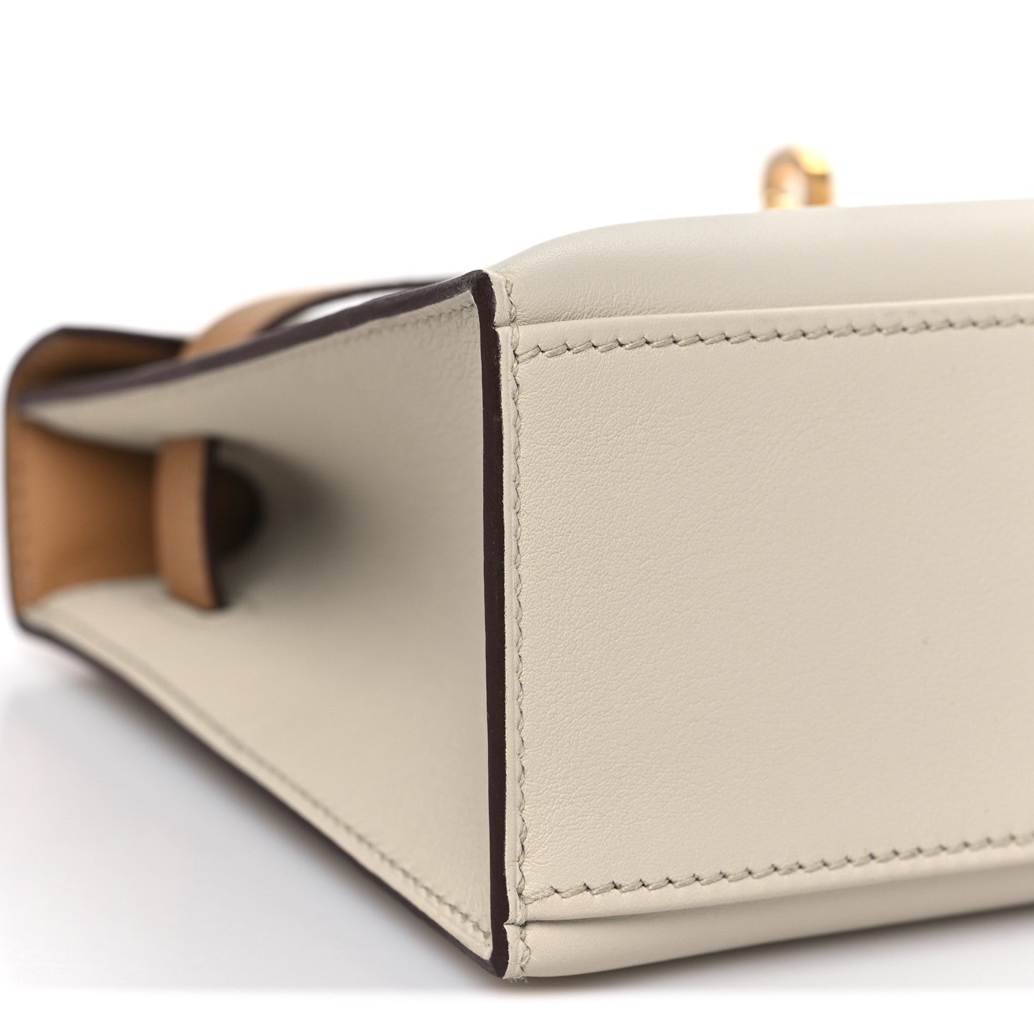 Swift Horseshoe Kelly Pochette Clutch Nata Biscuit