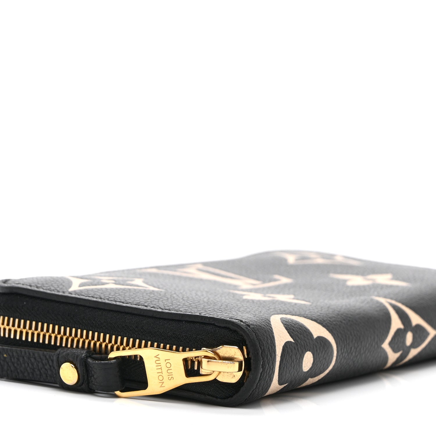 Empreinte Monogram Giant Zippy Wallet Black Beige