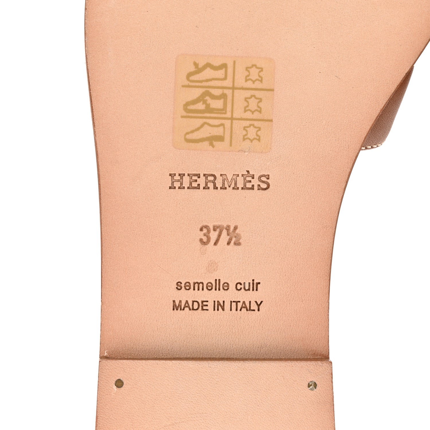 Box Calfskin Oran Sandals 37.5 Gold