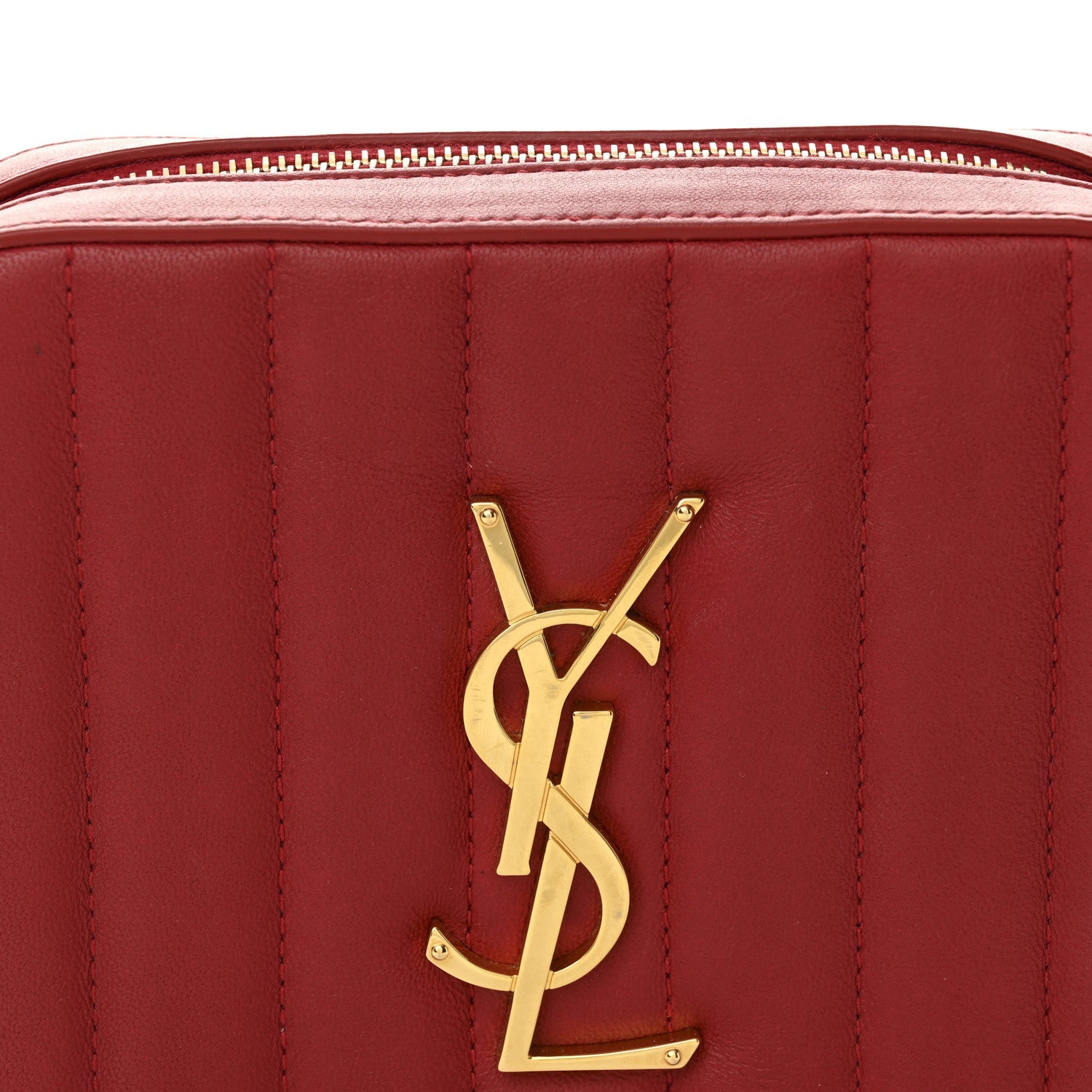 Lambskin Matelasse Vicky Monogram Belt Bag Eros Red