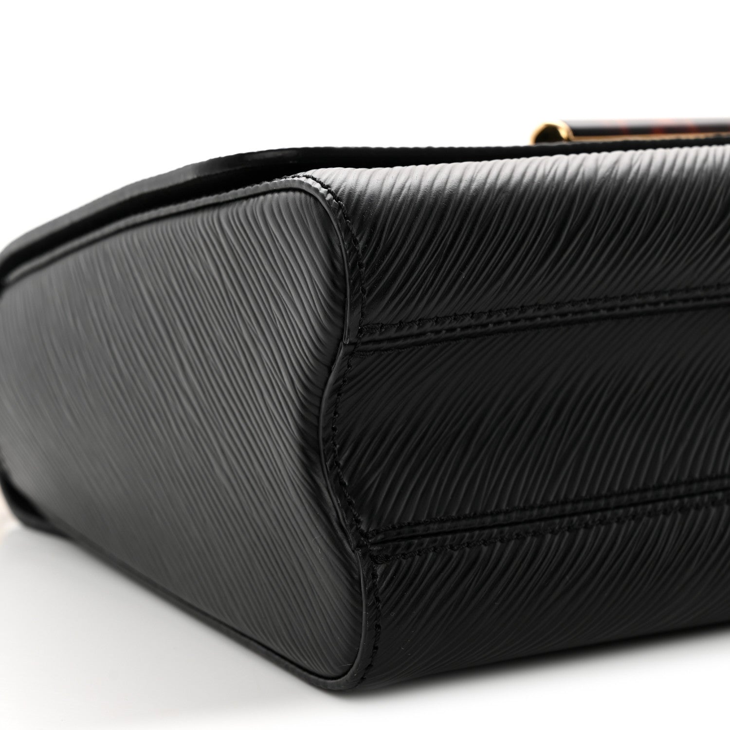 Epi Tortoiseshell Twist Shoulder Bag MM Black