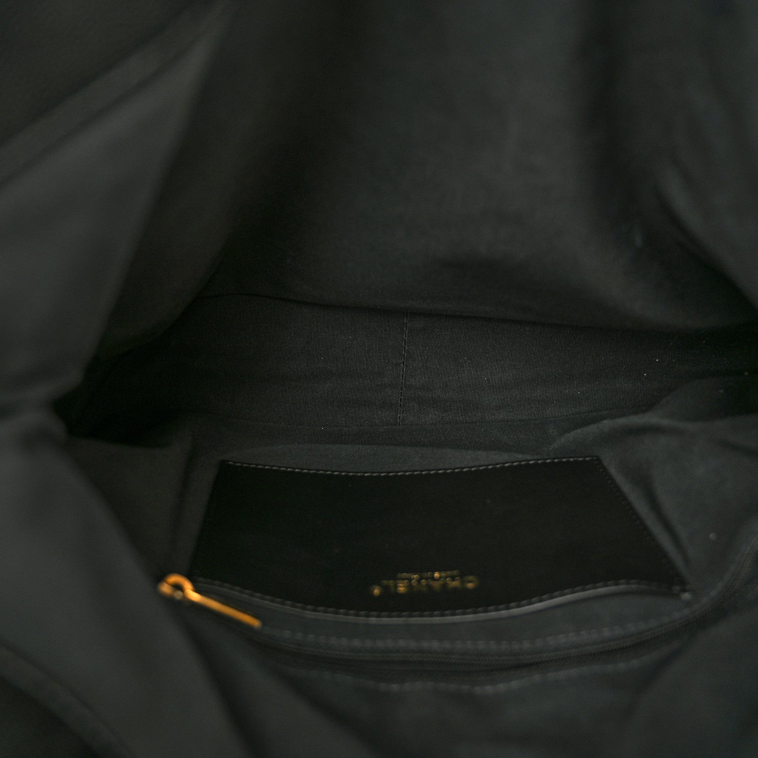 Caviar Quilted Fold Over Hobo Black