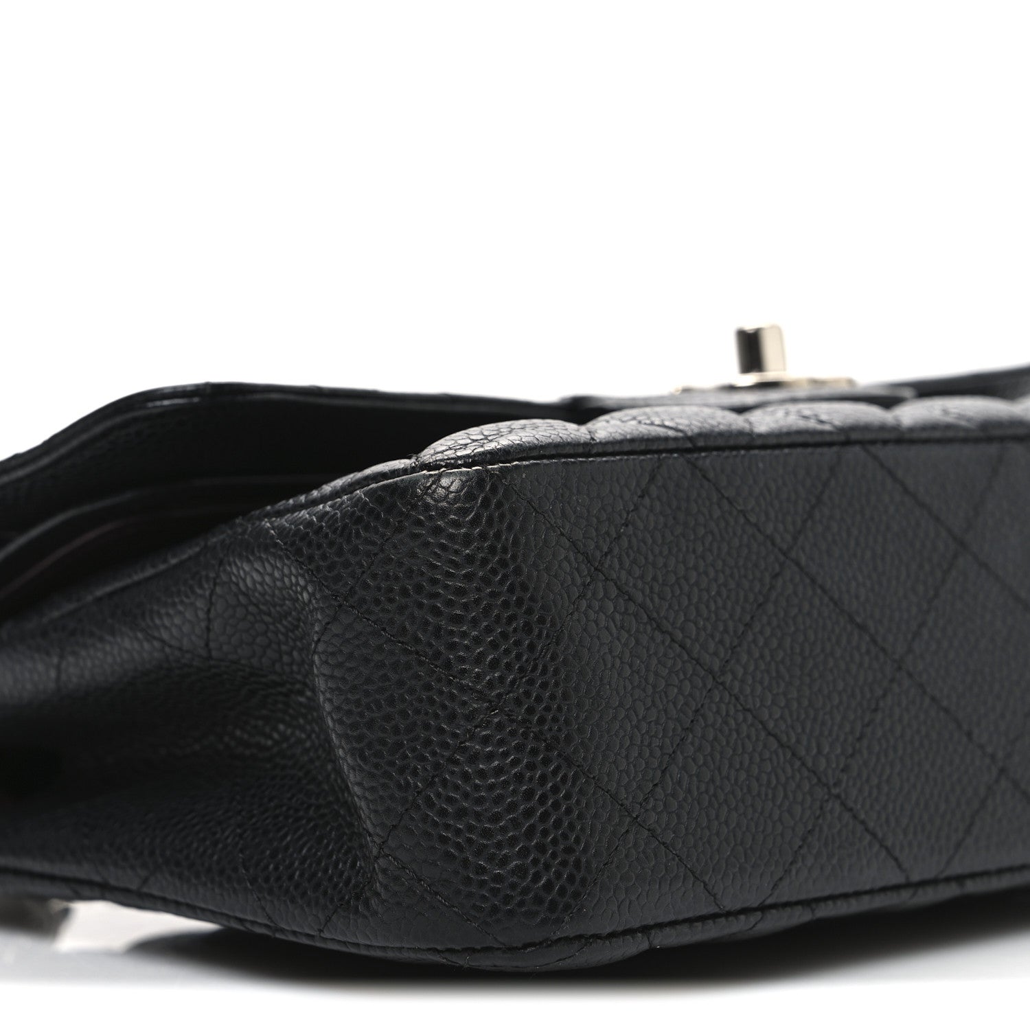 Caviar Quilted Small Double Flap Black
