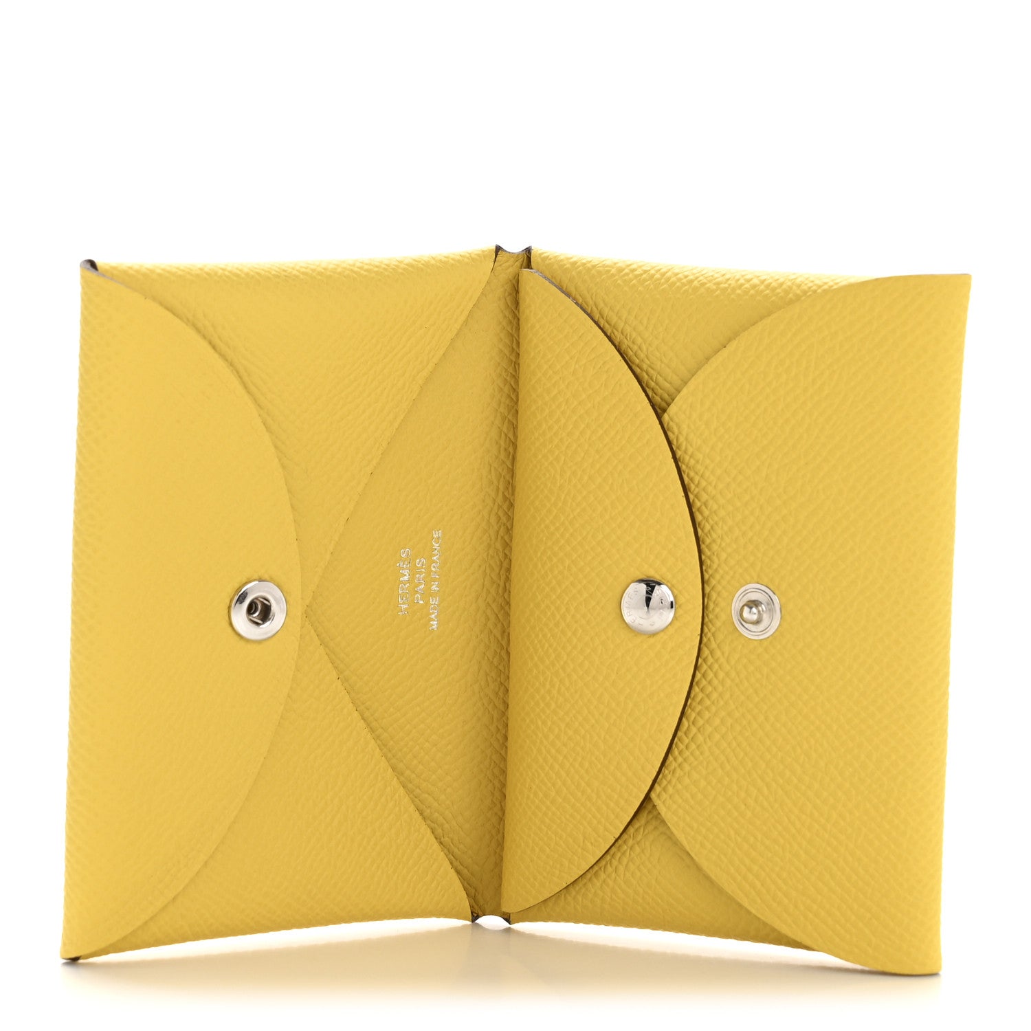 Epsom Calvi Duo Card Case Jaune De Naples