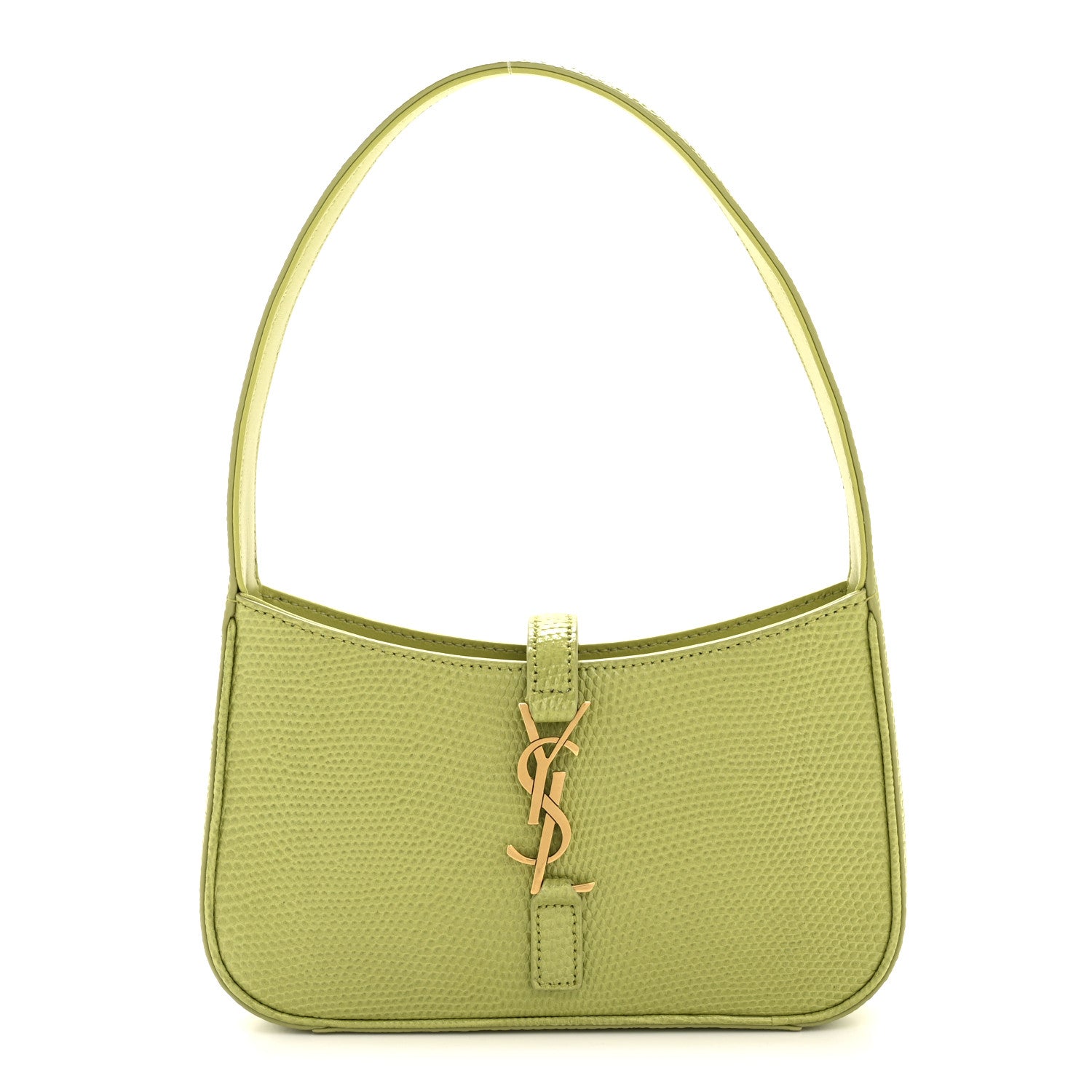 Calfskin Lizard Embossed Le 5 A 7 Mini Hobo Dull Lime