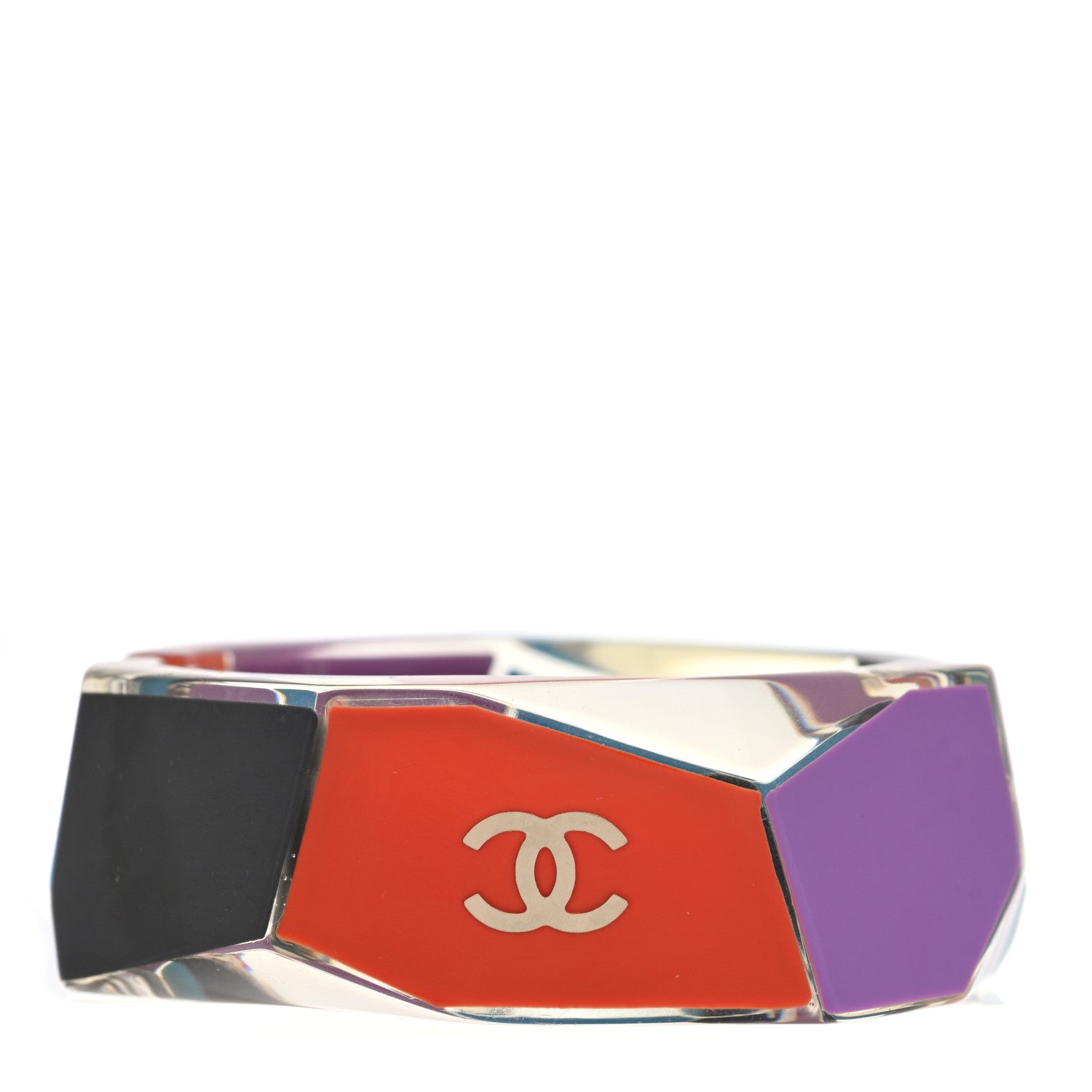 Resin Geometric CC Cuff Multicolor