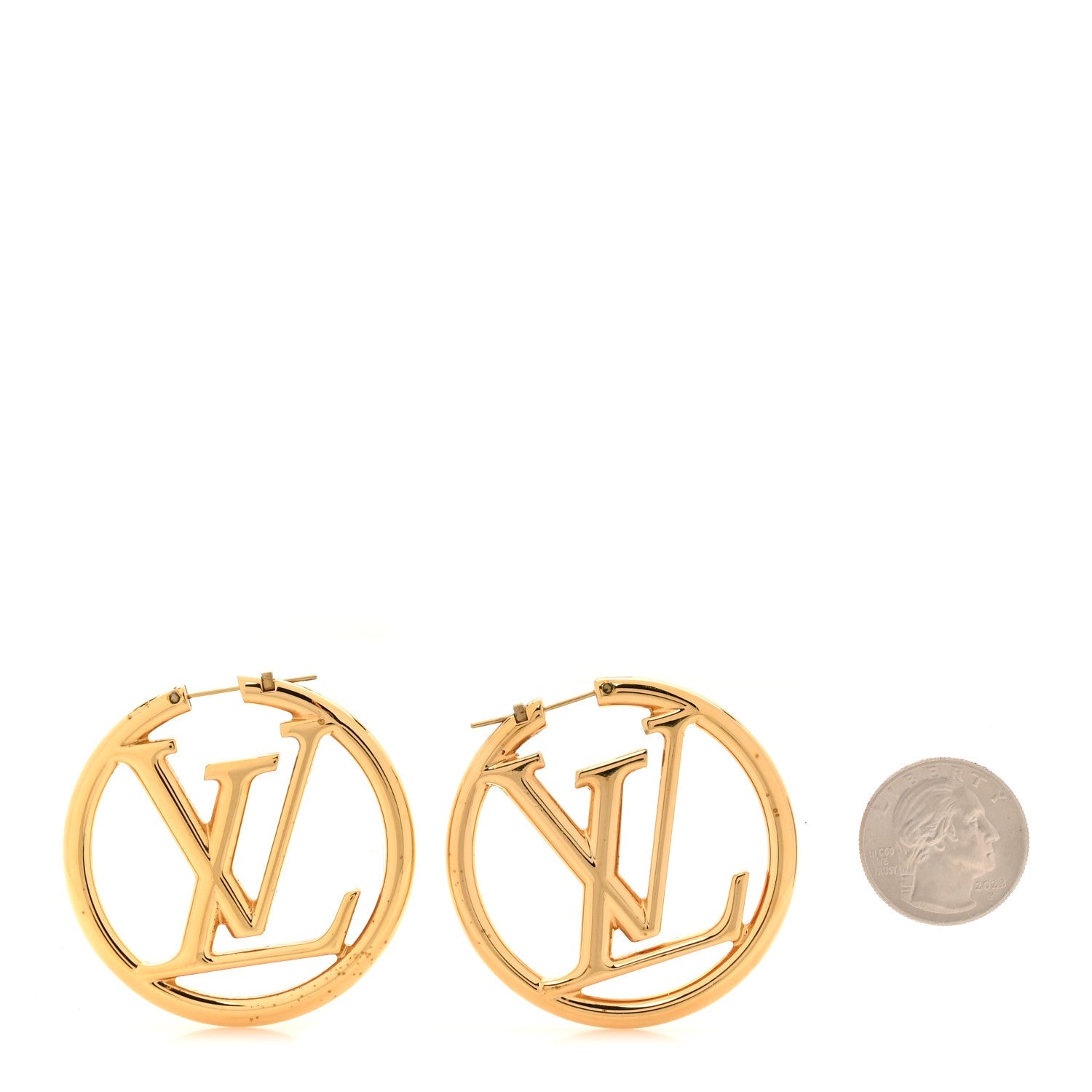 Metal Louise Hoop Earrings Gold