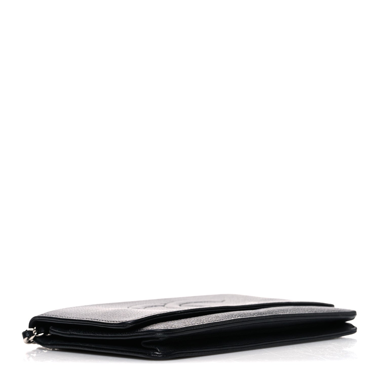 Shiny Aged Calfskin Quilted Mini Nano Kelly Shopper Black