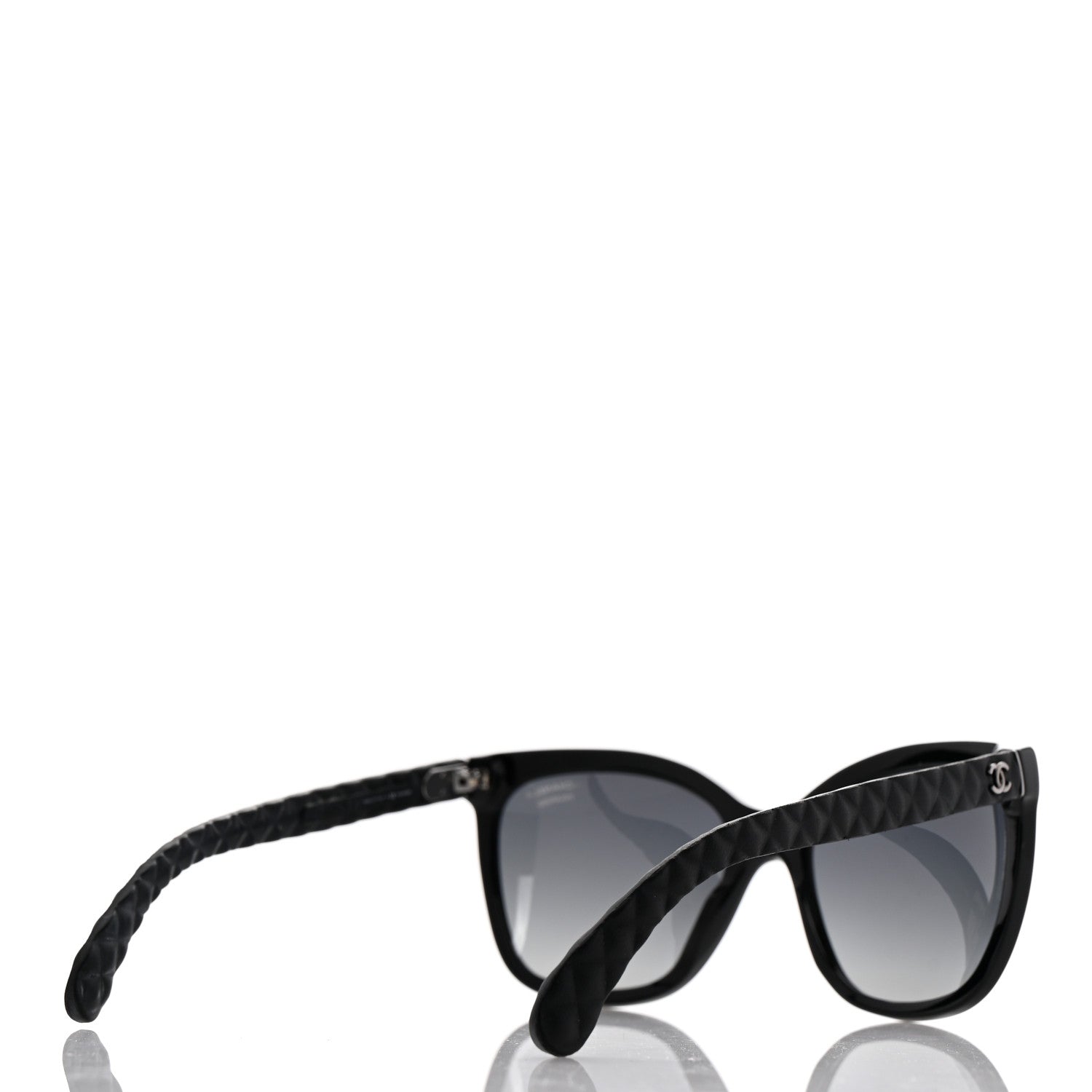 Acetate Quilted Polarized Butterfly CC Sunglasses 5288-Q Black