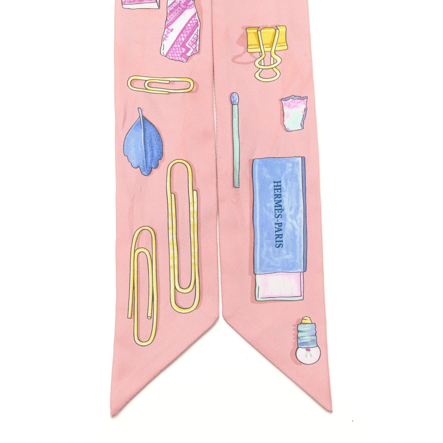 Silk In The Pocket Twilly Rose Poudre Blue Ciel