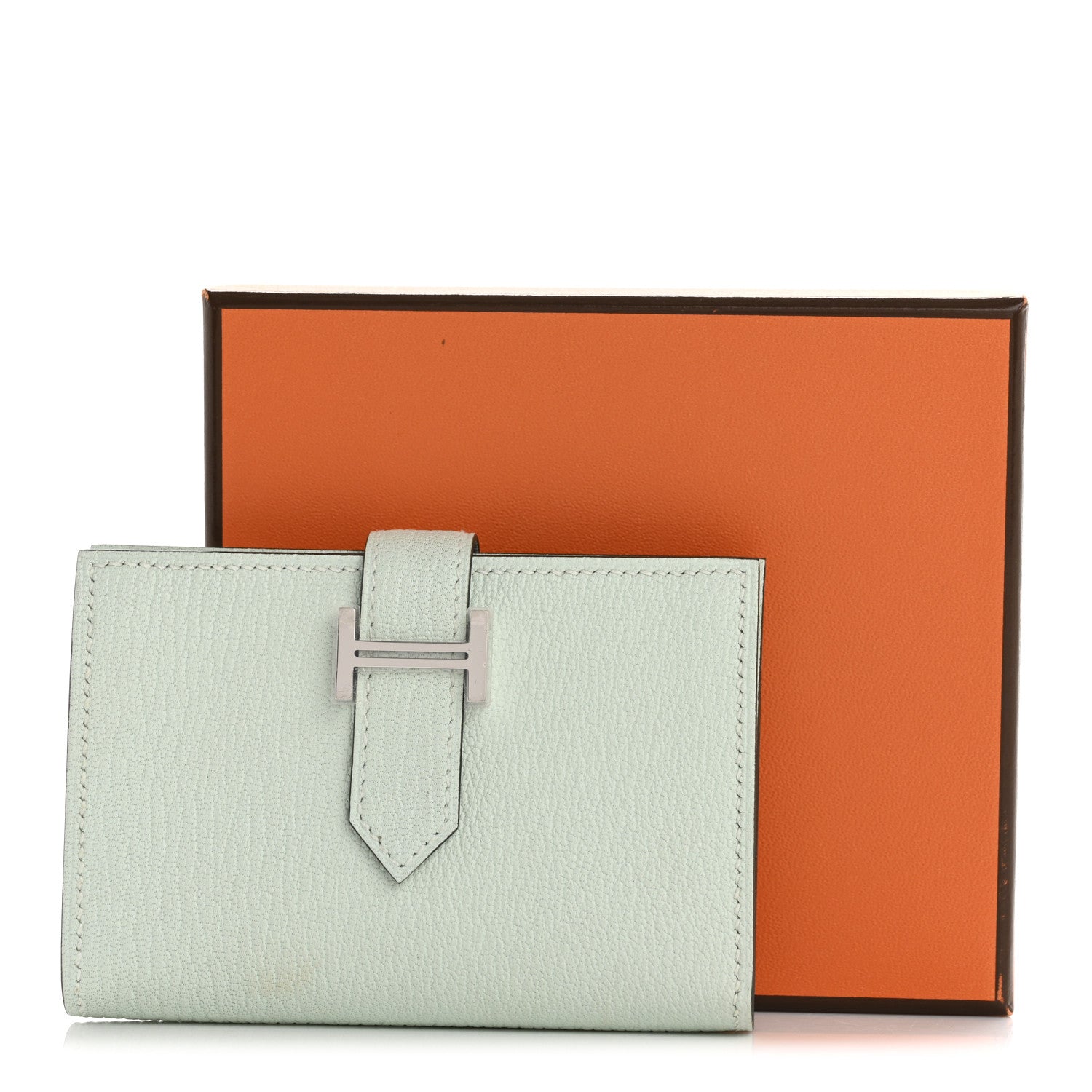 Chevre Mysore Bearn Card Holder Wallet Vert Peppermint