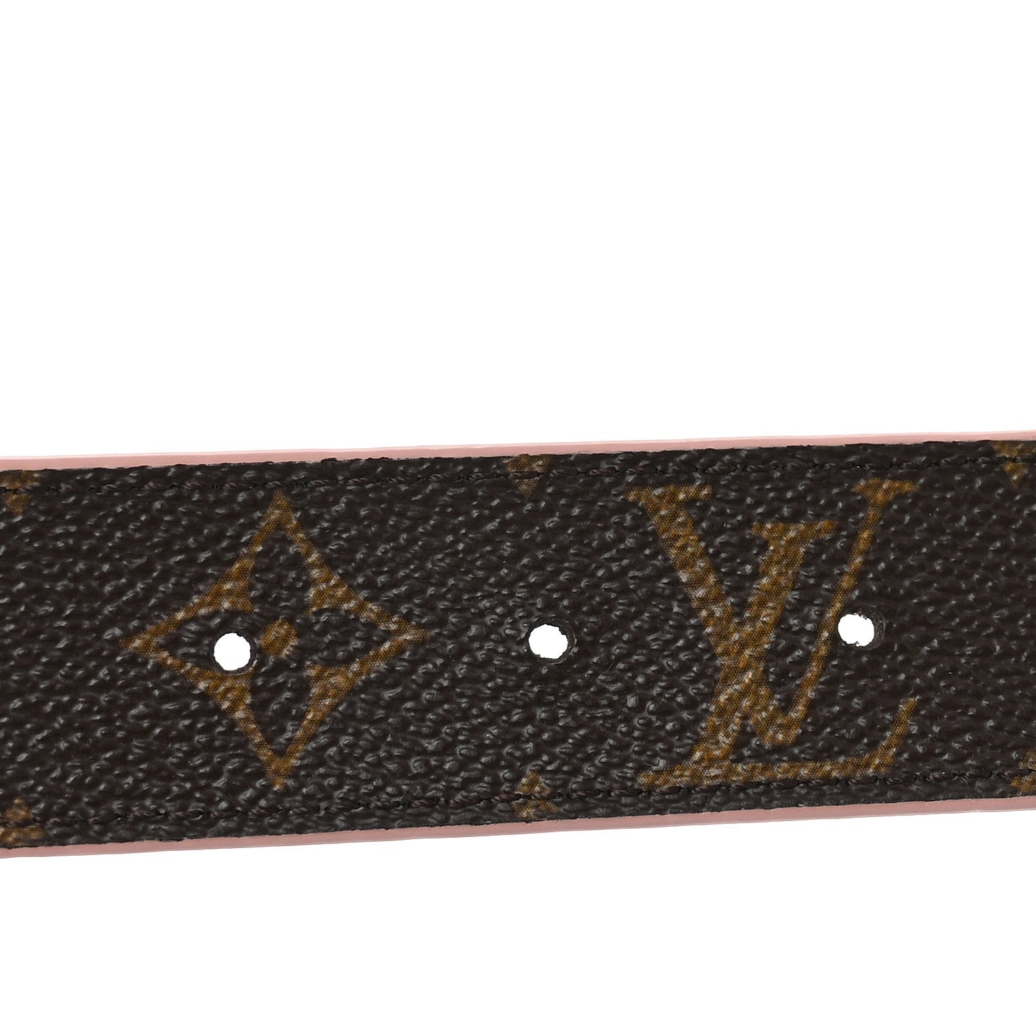 Calfskin Monogram 30mm LV Initiales Reversible Belt 80 32 Rose Ballerine