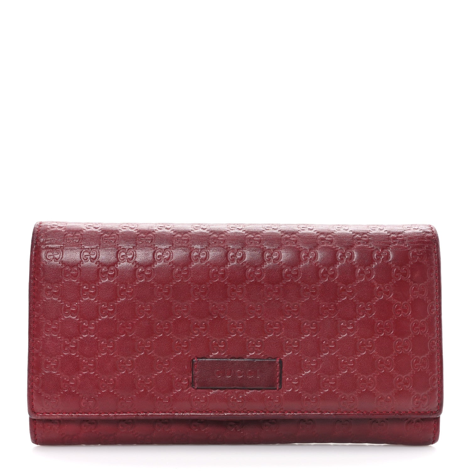 Soft Microguccissima Continental Wallet Red