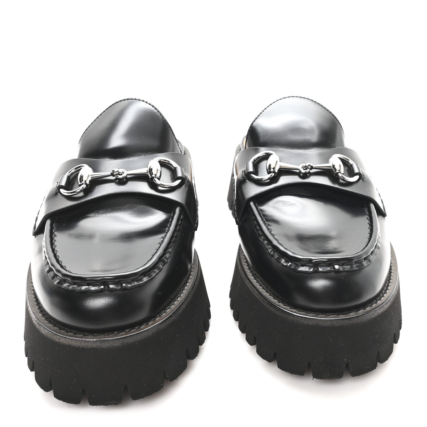 Magnum Calfskin Womens Horsebit Platform Mules 41 Black